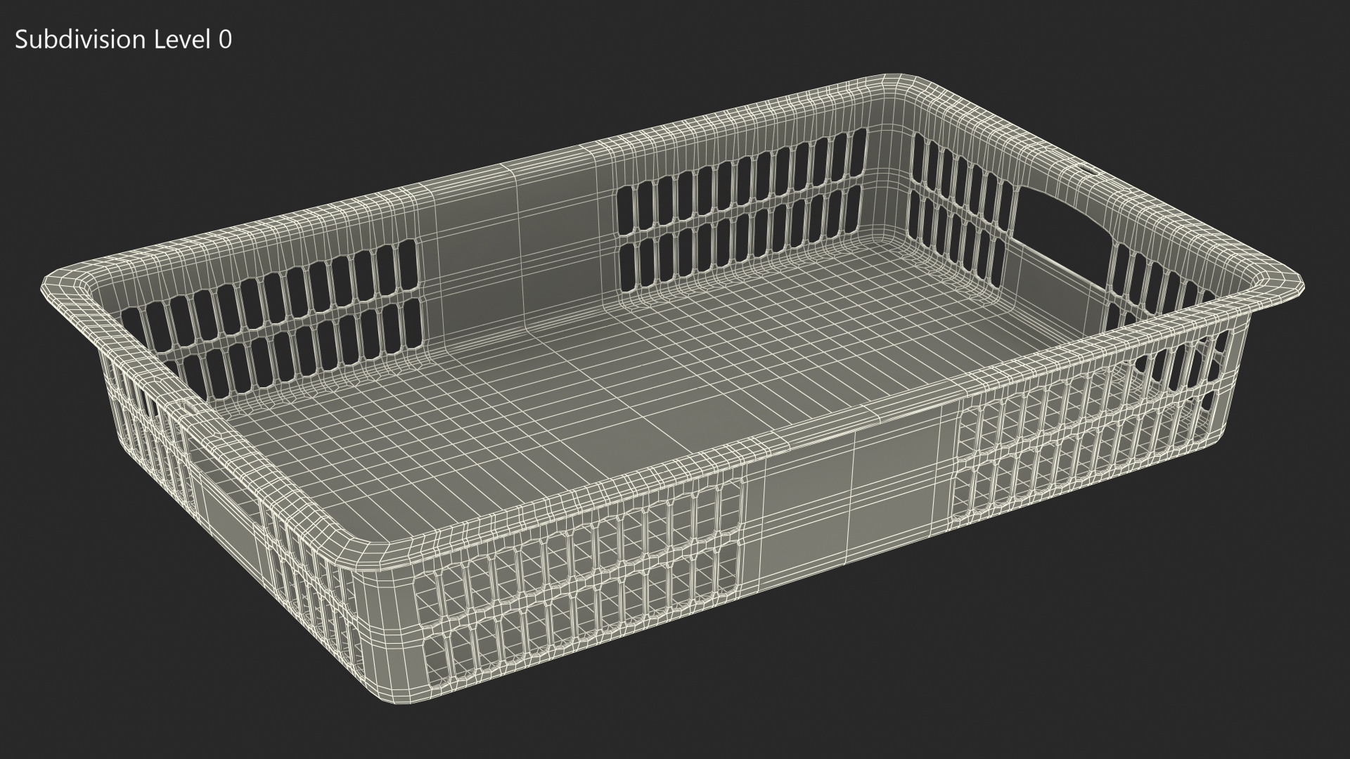 Green Plastic Crate 3D model