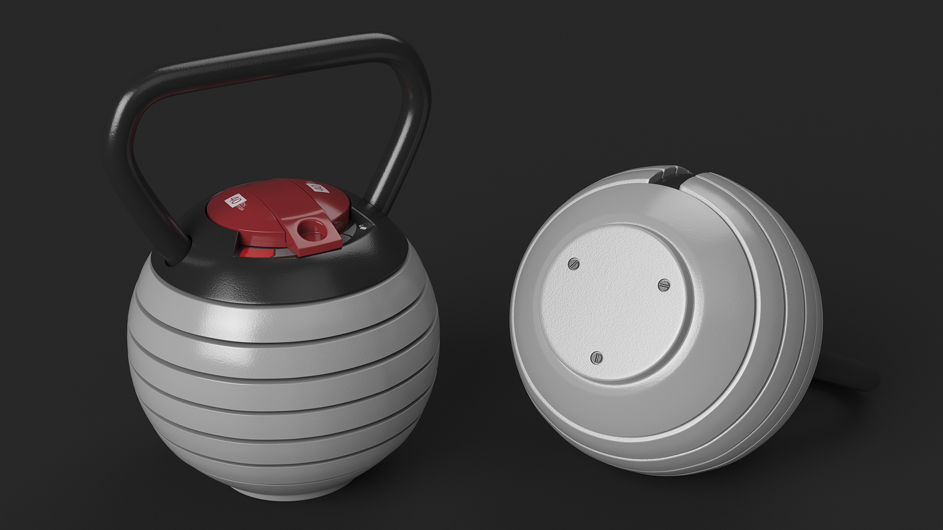 3D Adjustable Kettlebell Gray