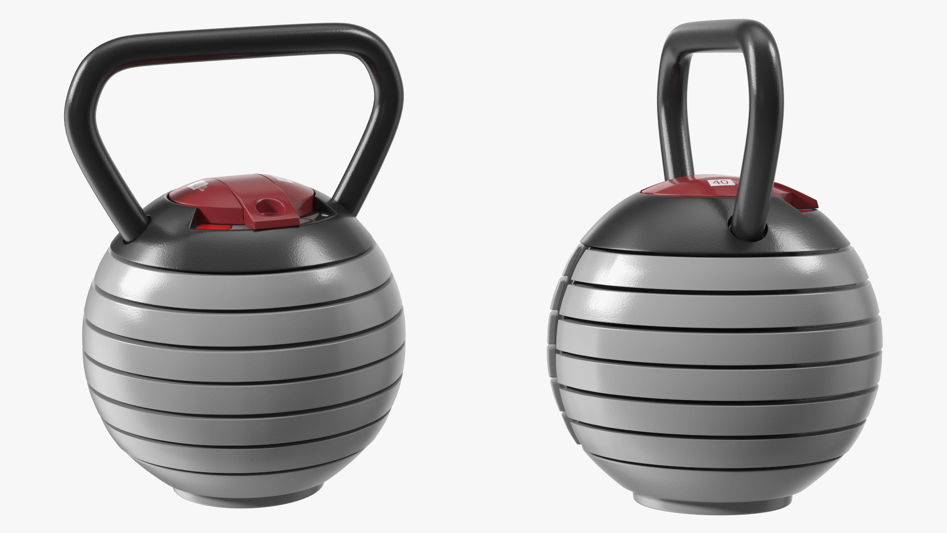 3D Adjustable Kettlebell Gray