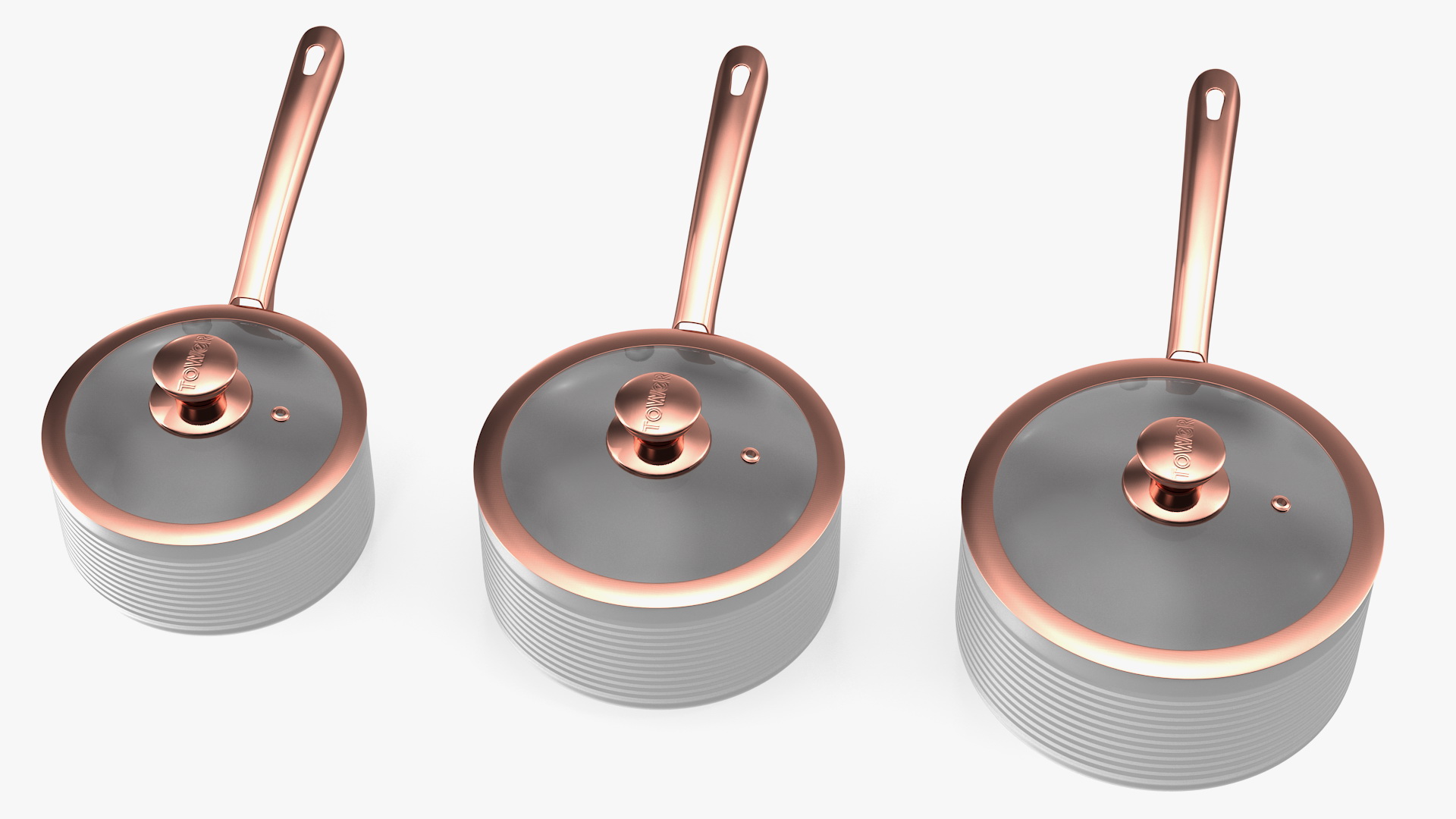 White Tower Saucepan Set 3D model