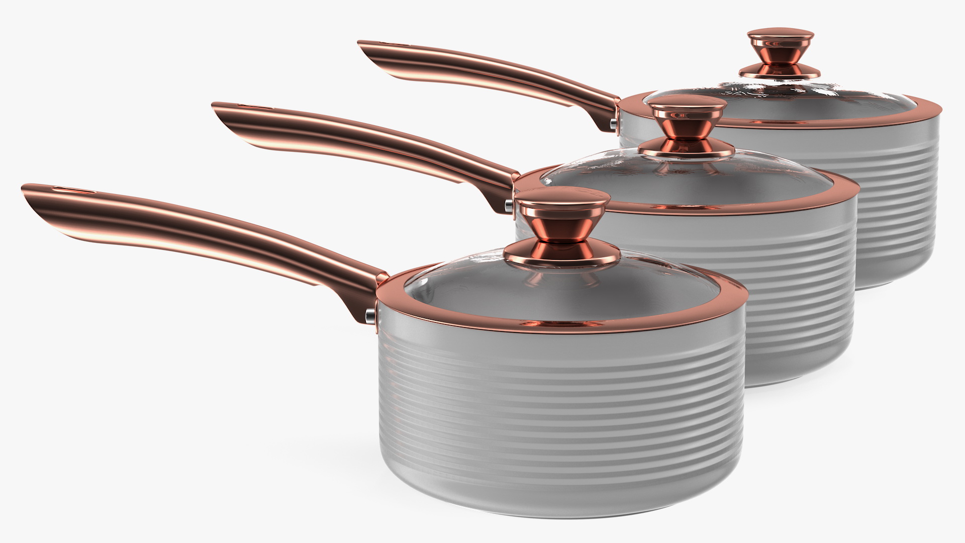 White Tower Saucepan Set 3D model