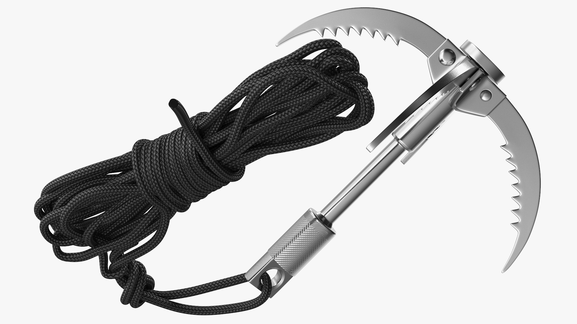 3D Folding Climbing Grappling Hook with Rope