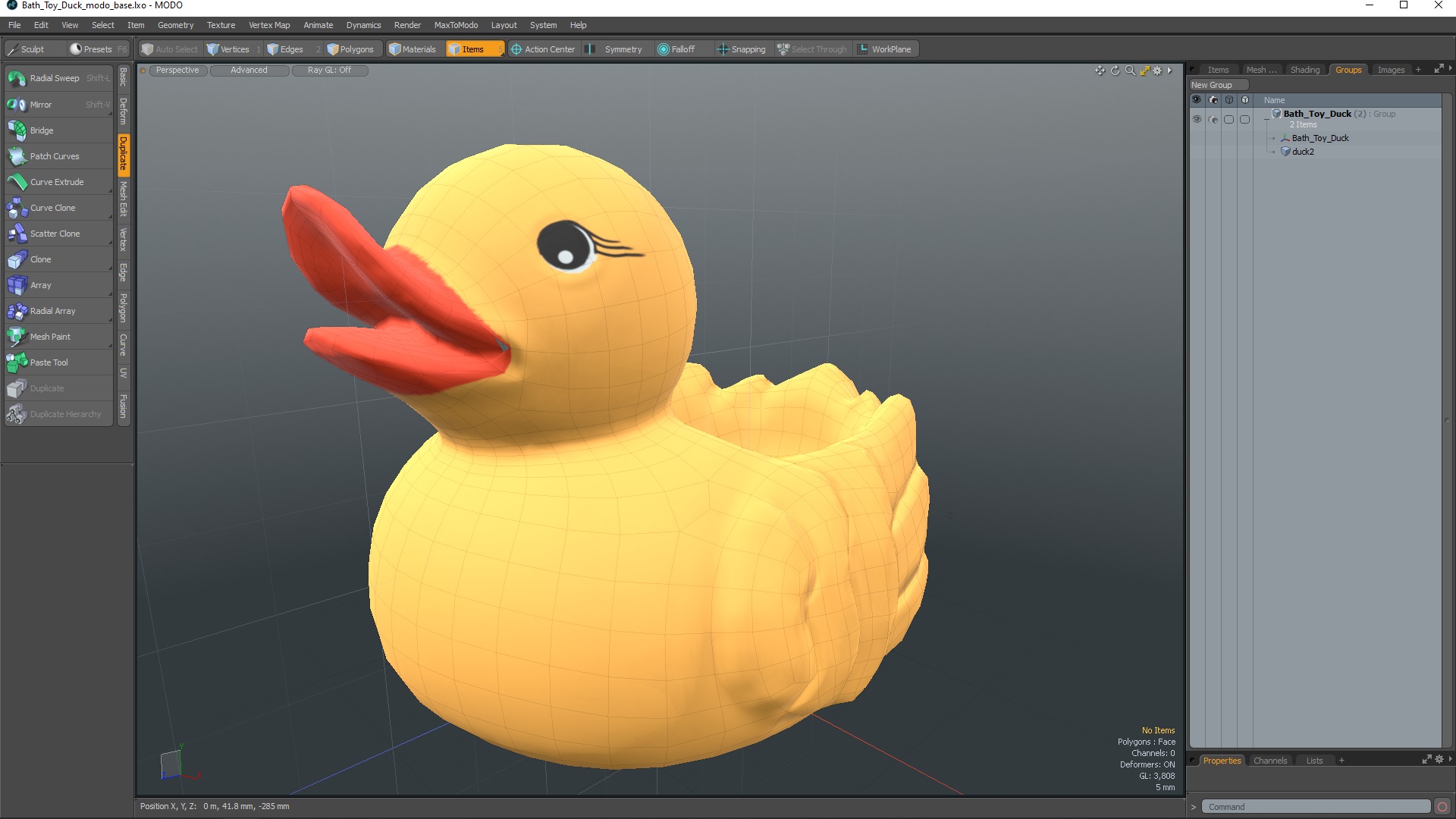 3D Bath Toy Duck model