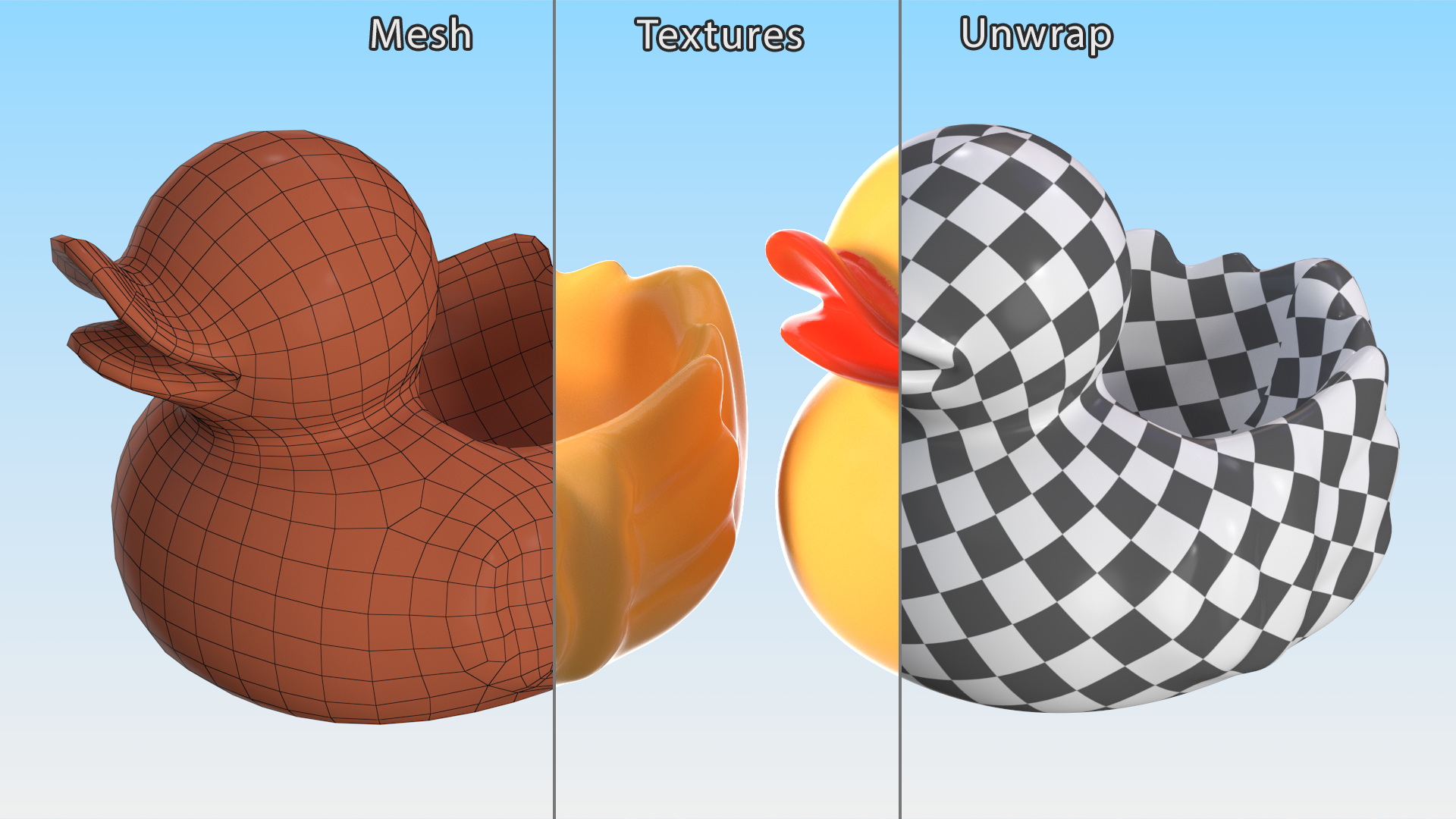 3D Bath Toy Duck model