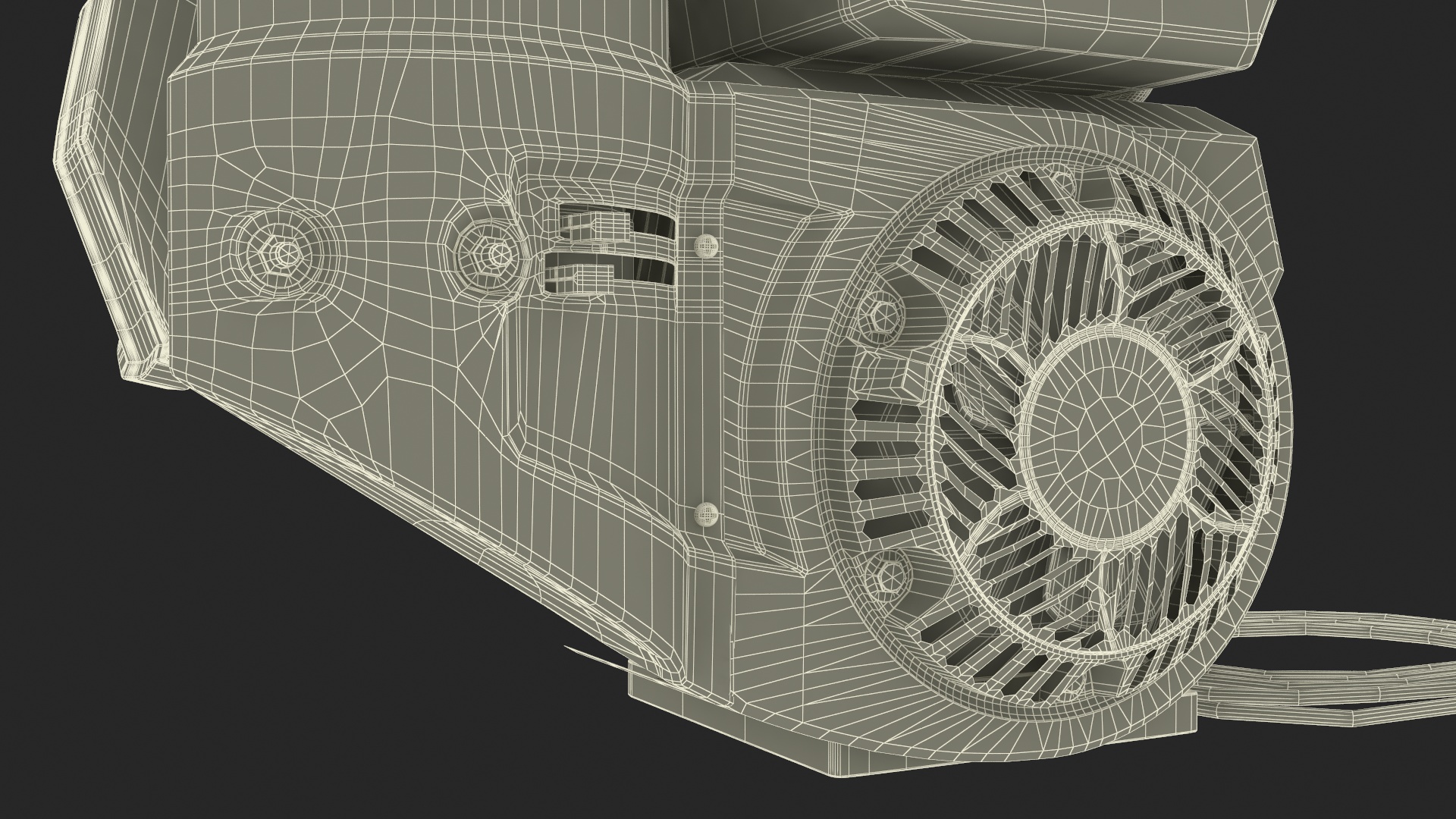 3D Diesel Motor Engine Red model