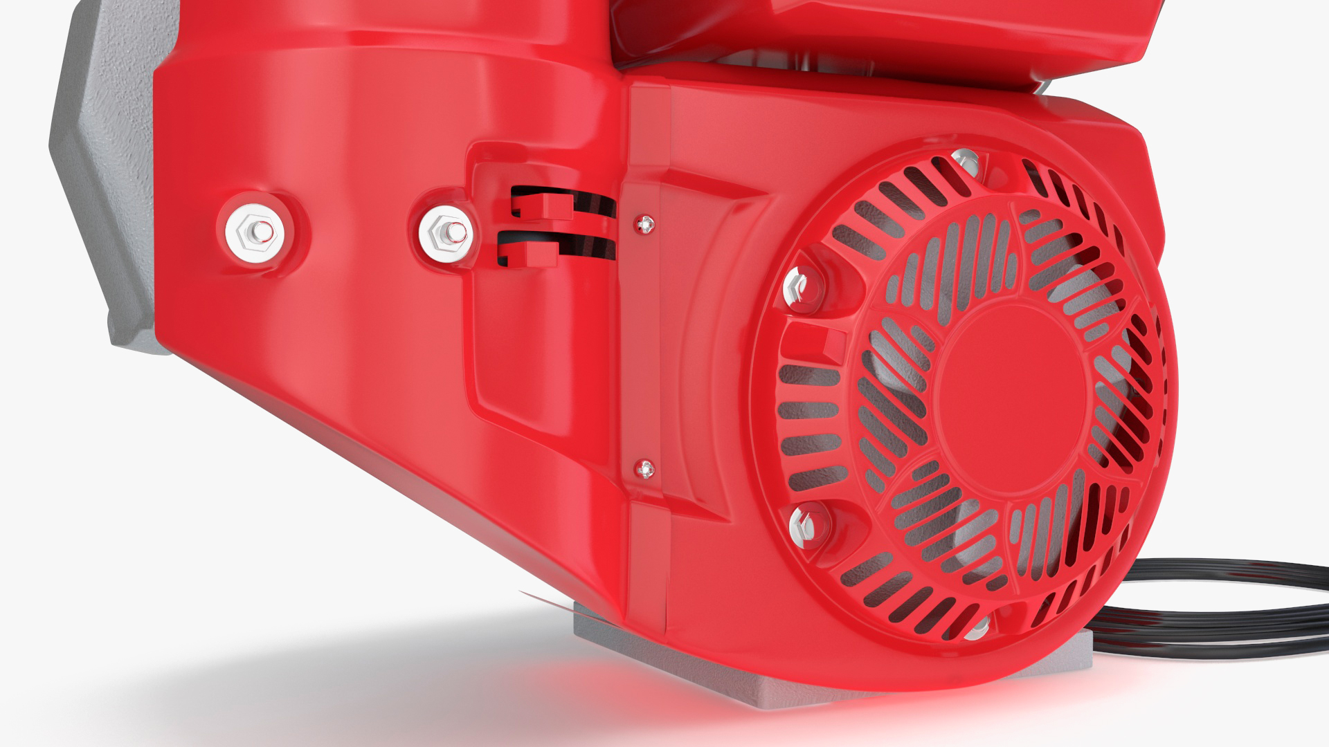 3D Diesel Motor Engine Red model