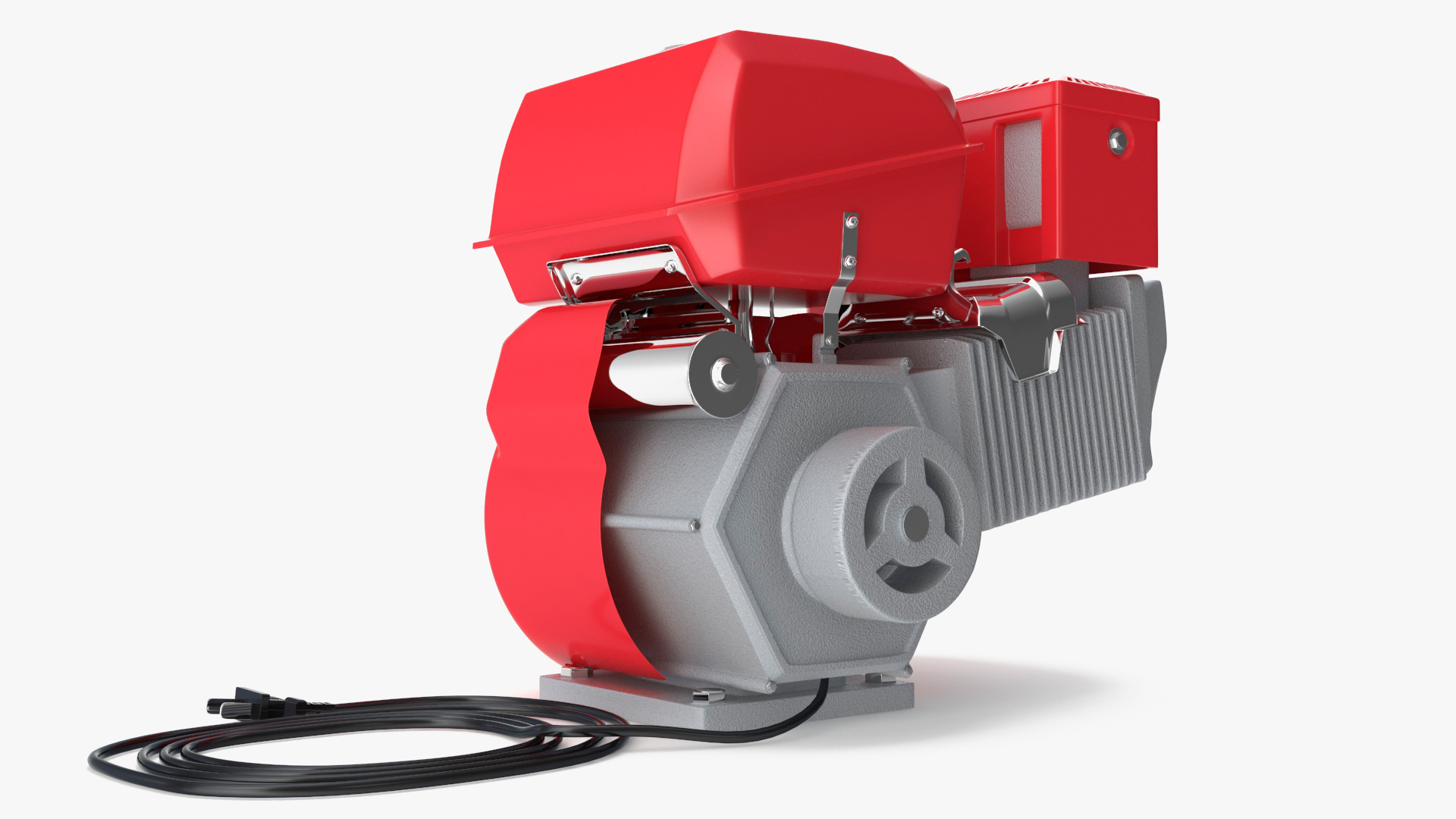 3D Diesel Motor Engine Red model