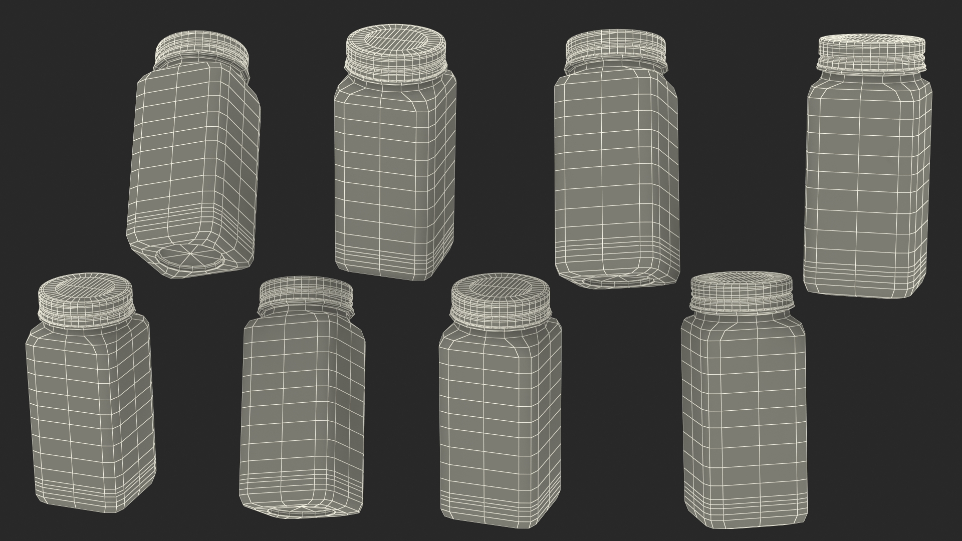 Spice Jars Set 3D model