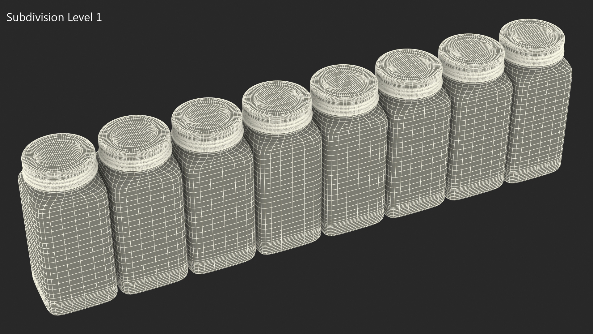 Spice Jars Set 3D model