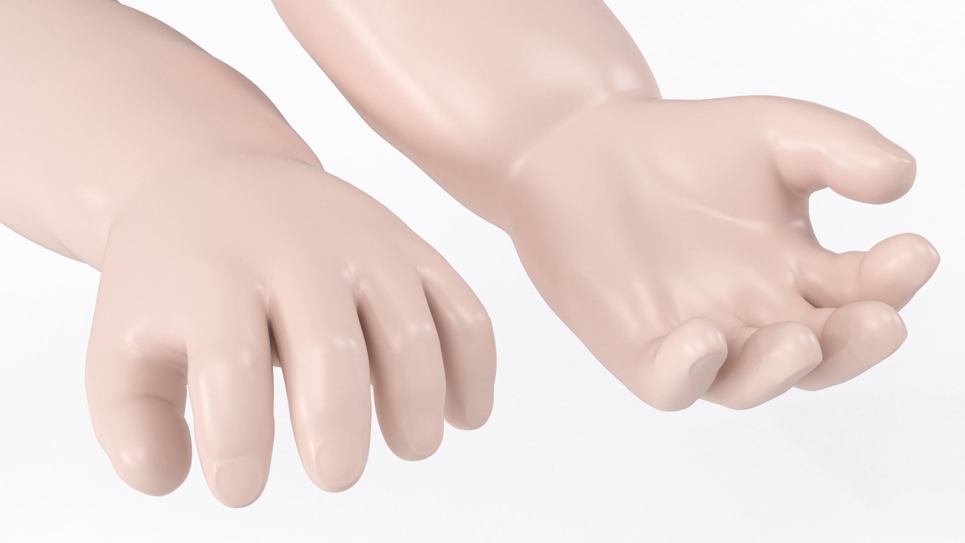 Baby CPR Dummy Hand 3D model