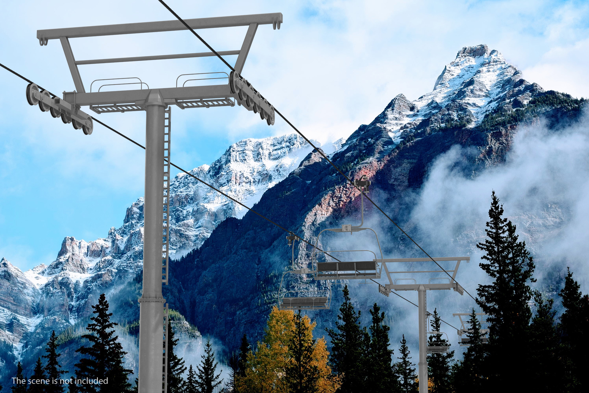 Ski Lift Cabin 3D model