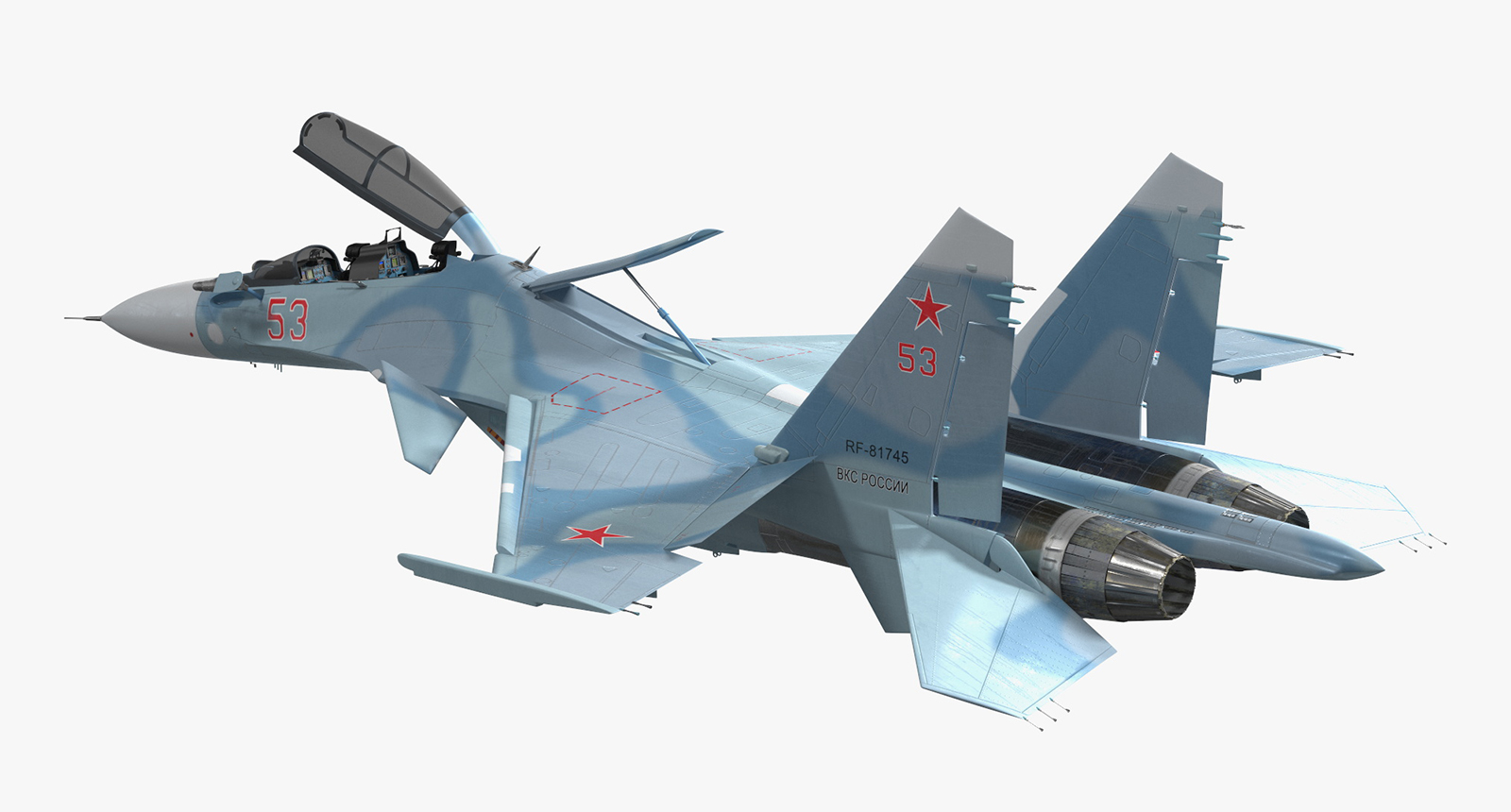 3D Su-30 Rigged for Cinema 4D