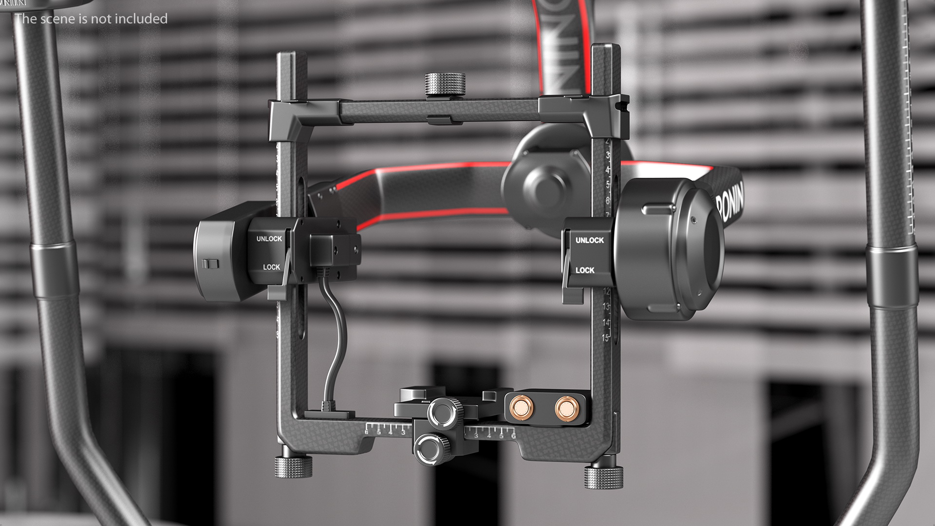 3D DJI Ronin 2 Camera Stabilizer Rigged