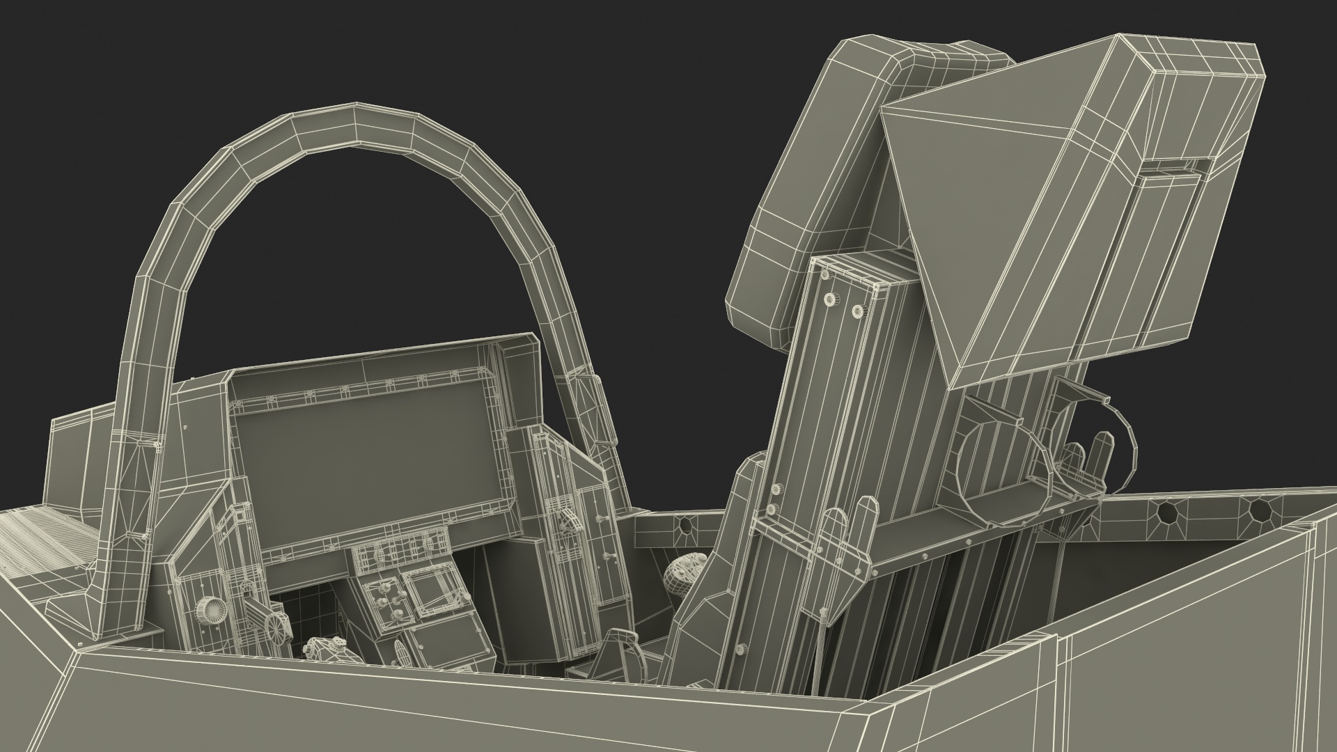 3D Fighter Cockpit Simulator Generic model