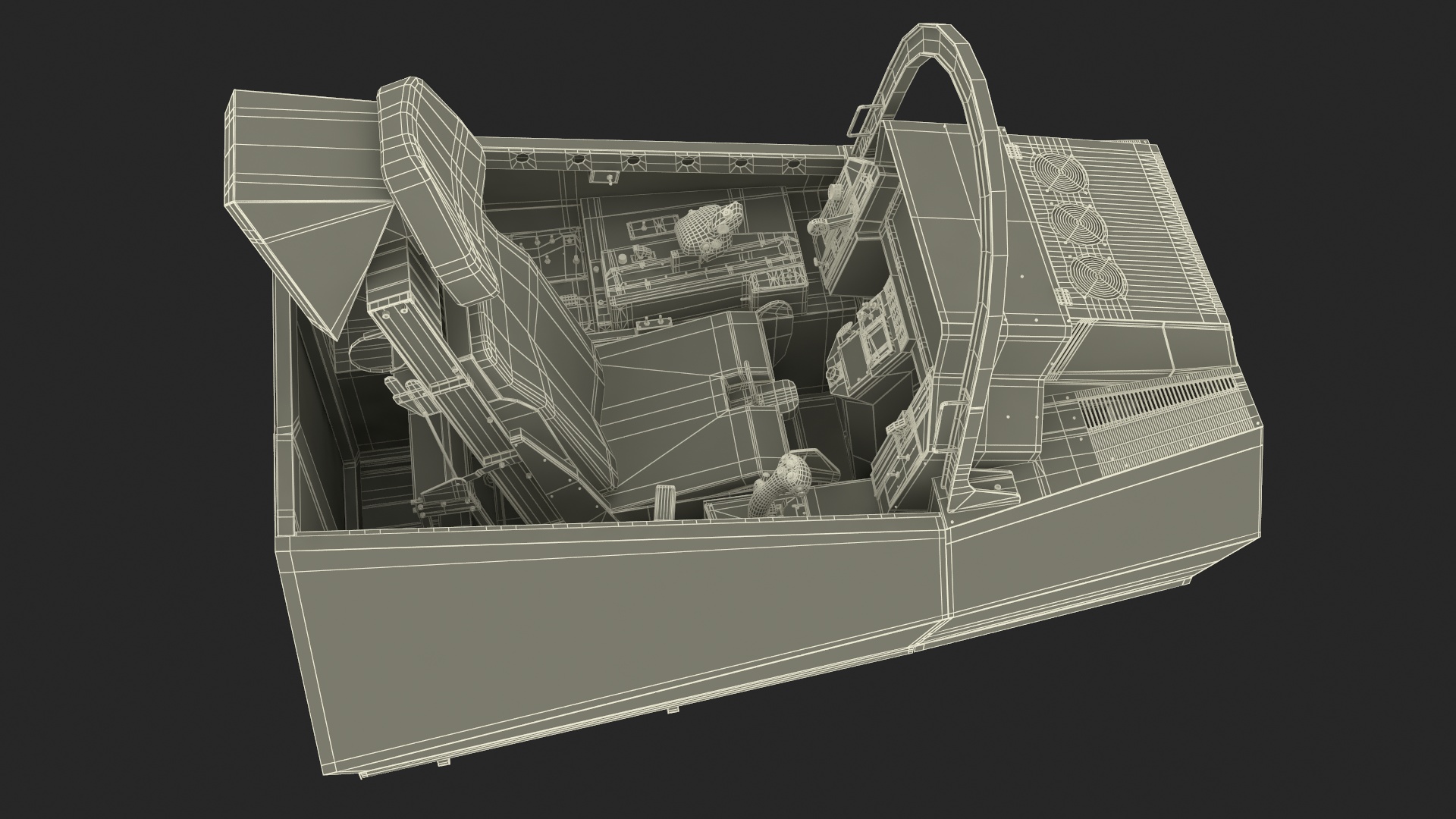 3D Fighter Cockpit Simulator Generic model