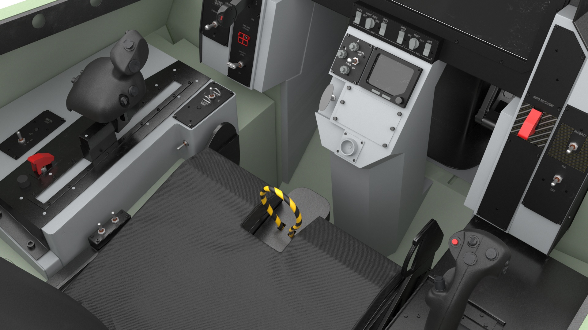 3D Fighter Cockpit Simulator Generic model