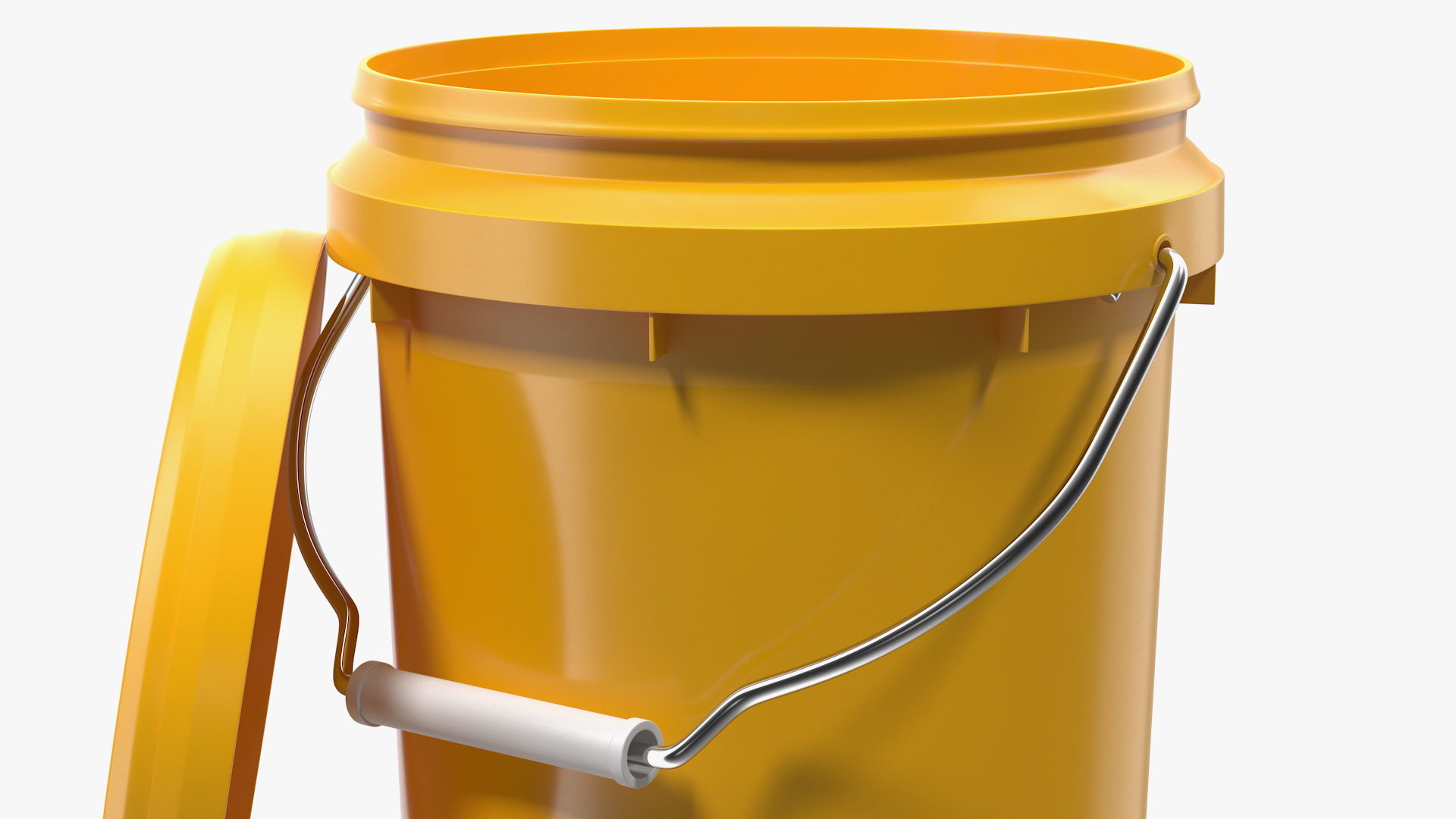 Plastic Bucket 5L with Lid and Handle 3D