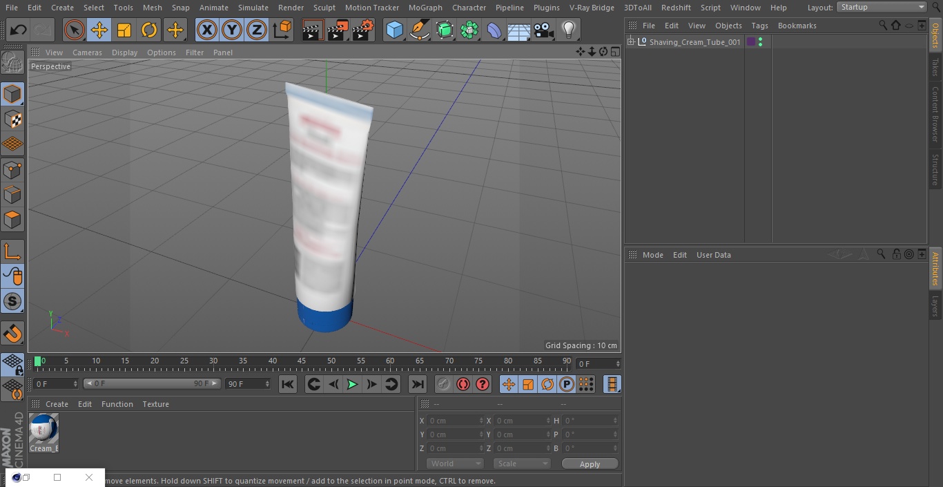 3D Shaving Cream Tube model