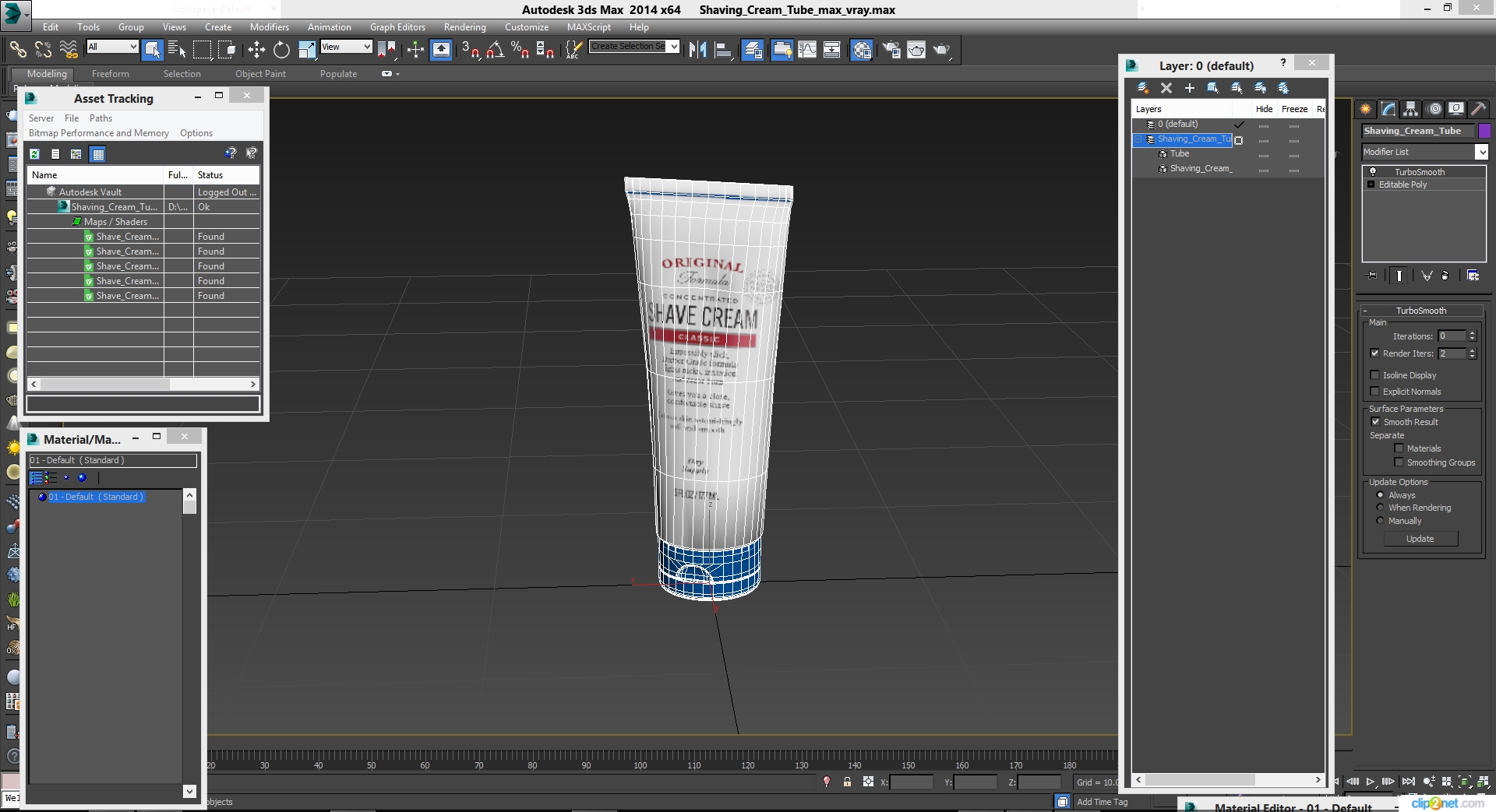 3D Shaving Cream Tube model