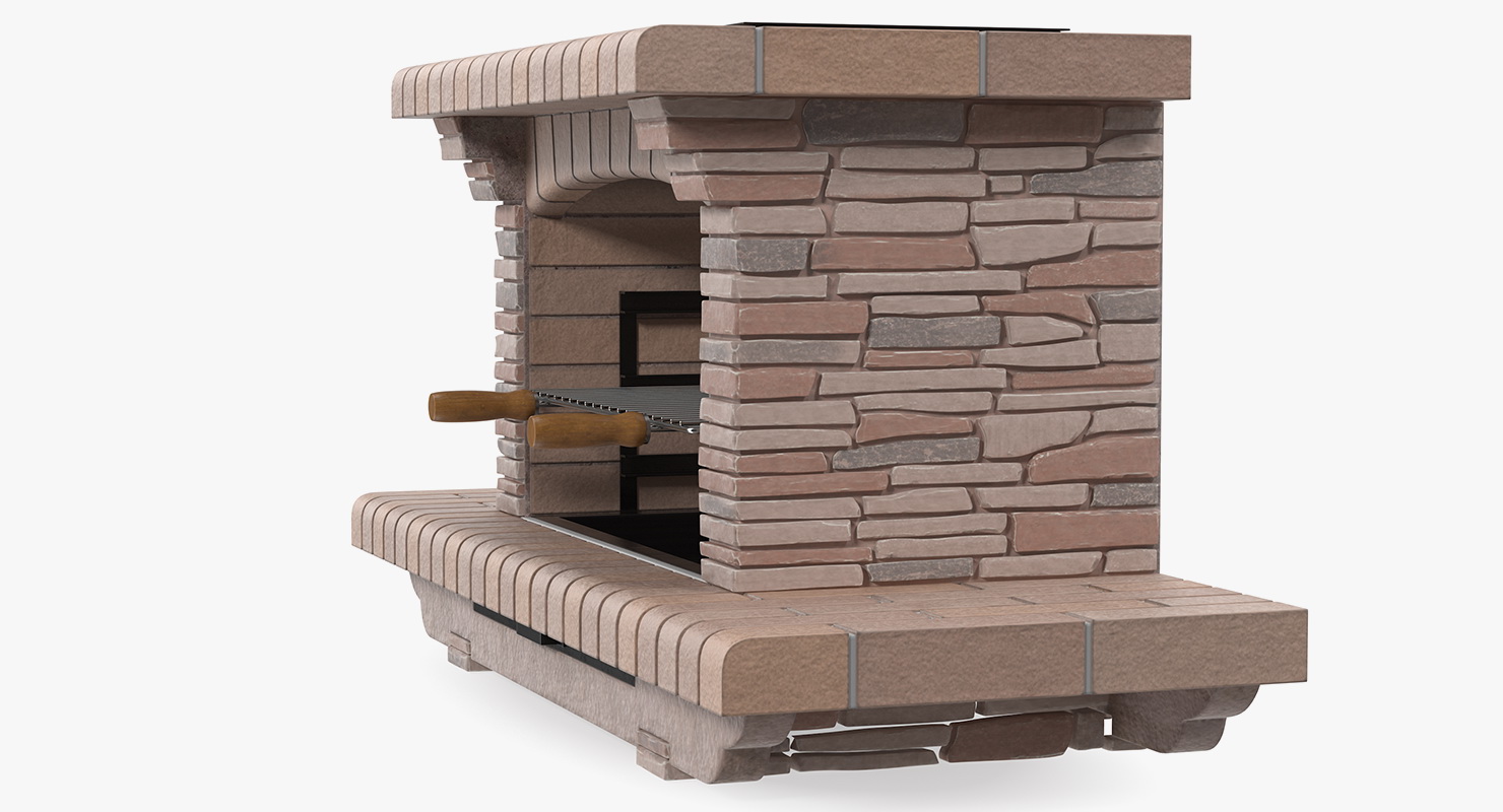 Stone Barbecue 3D model