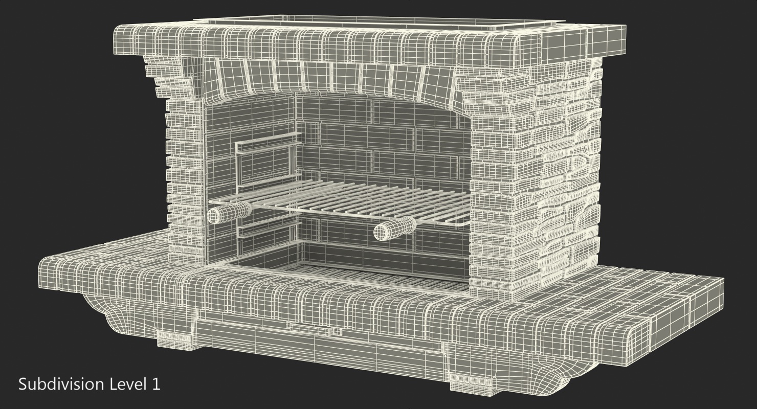 Stone Barbecue 3D model