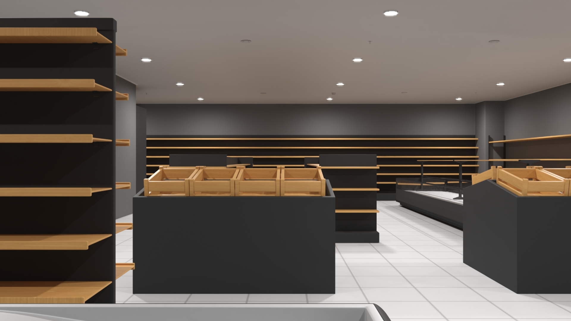 3D Minimarket Grocery Store Interior model