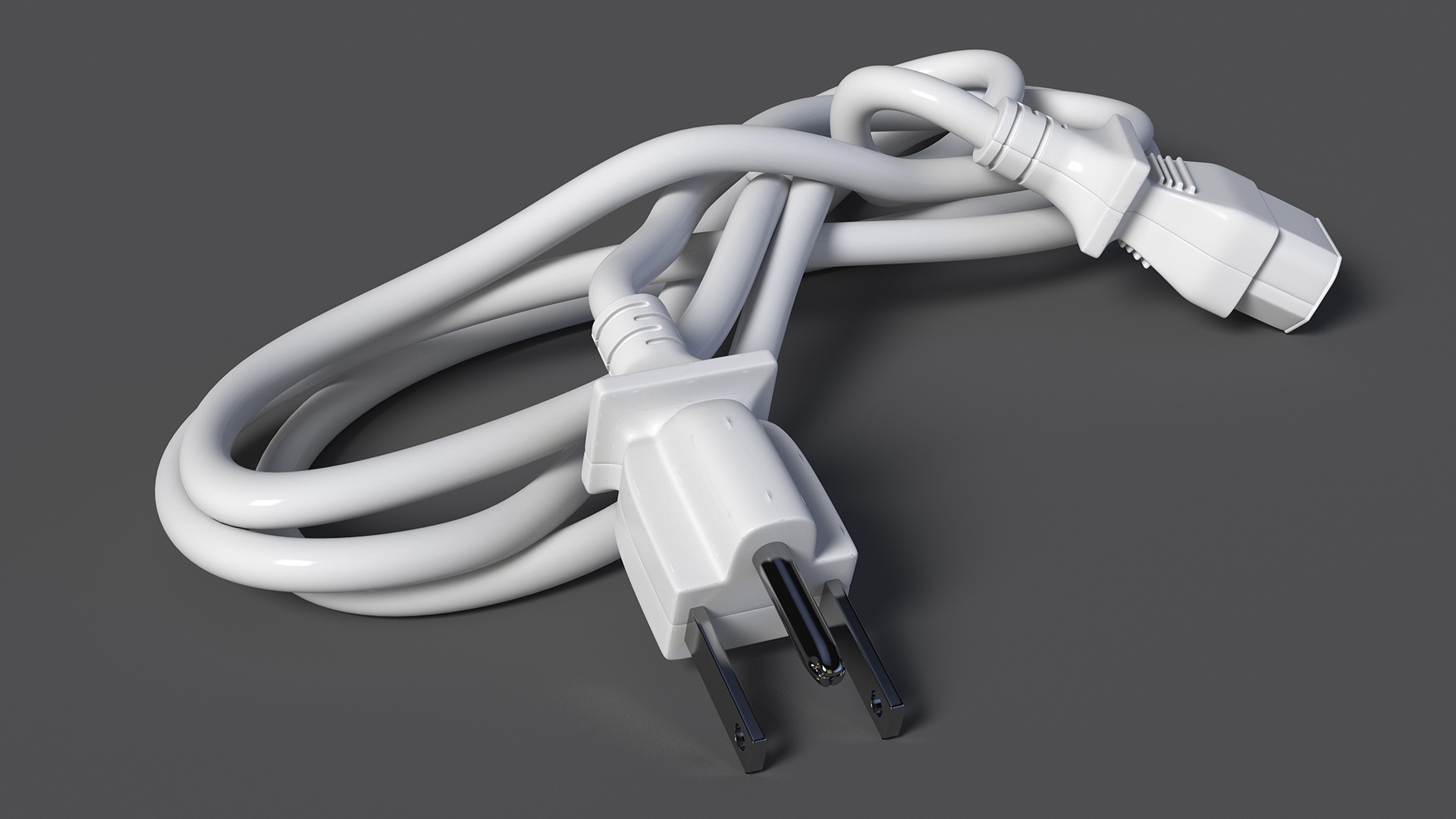 Power Cable with Plugs 3D