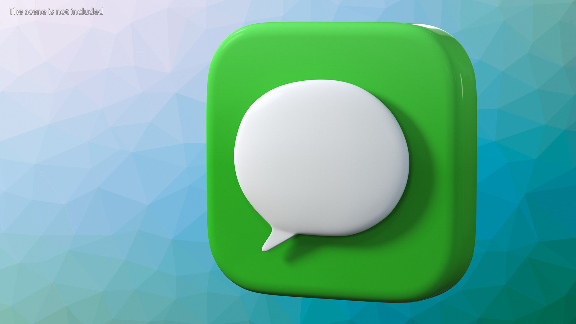 iPhone iOS Messages Icon 3D model