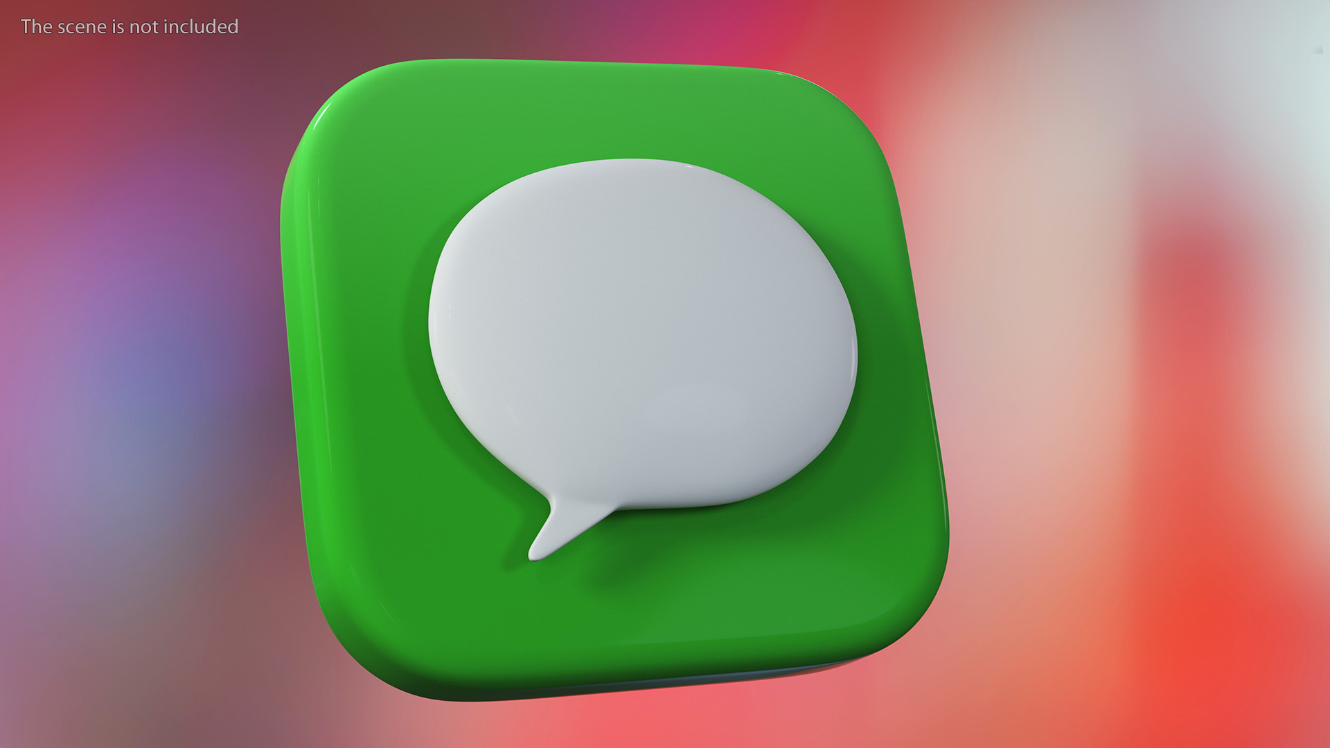 iPhone iOS Messages Icon 3D model