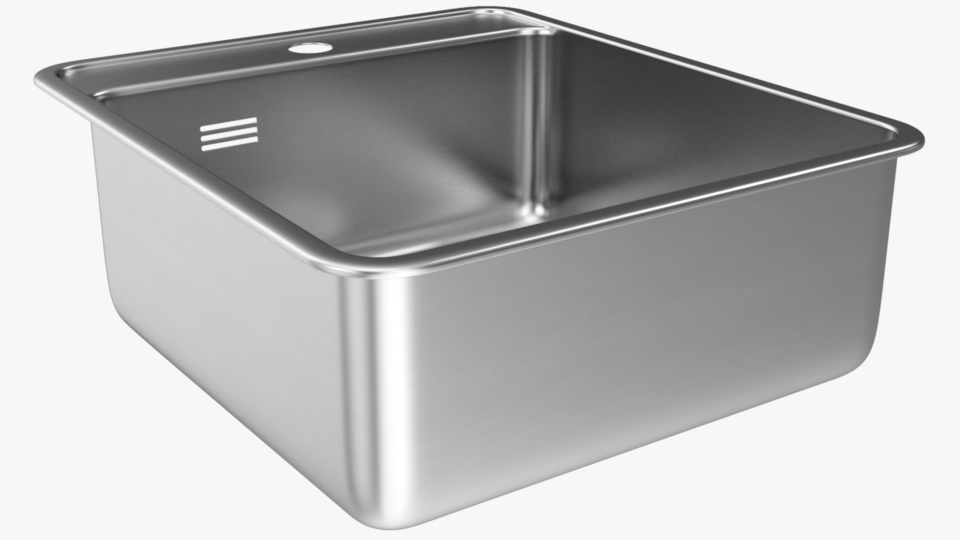 3D Single Bowl Stainless Steel Inset Sink model