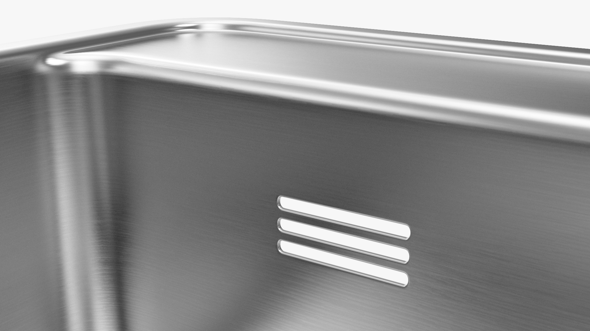 3D Single Bowl Stainless Steel Inset Sink model