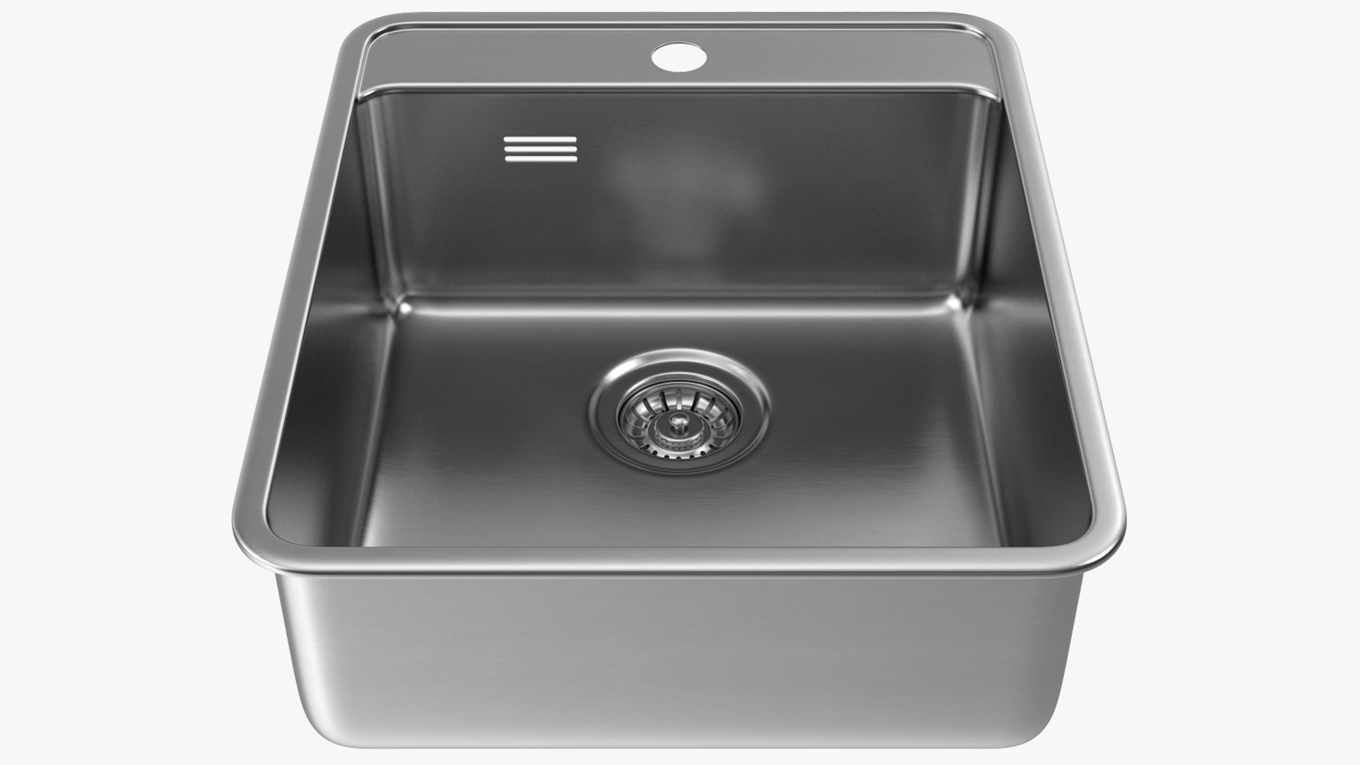 3D Single Bowl Stainless Steel Inset Sink model