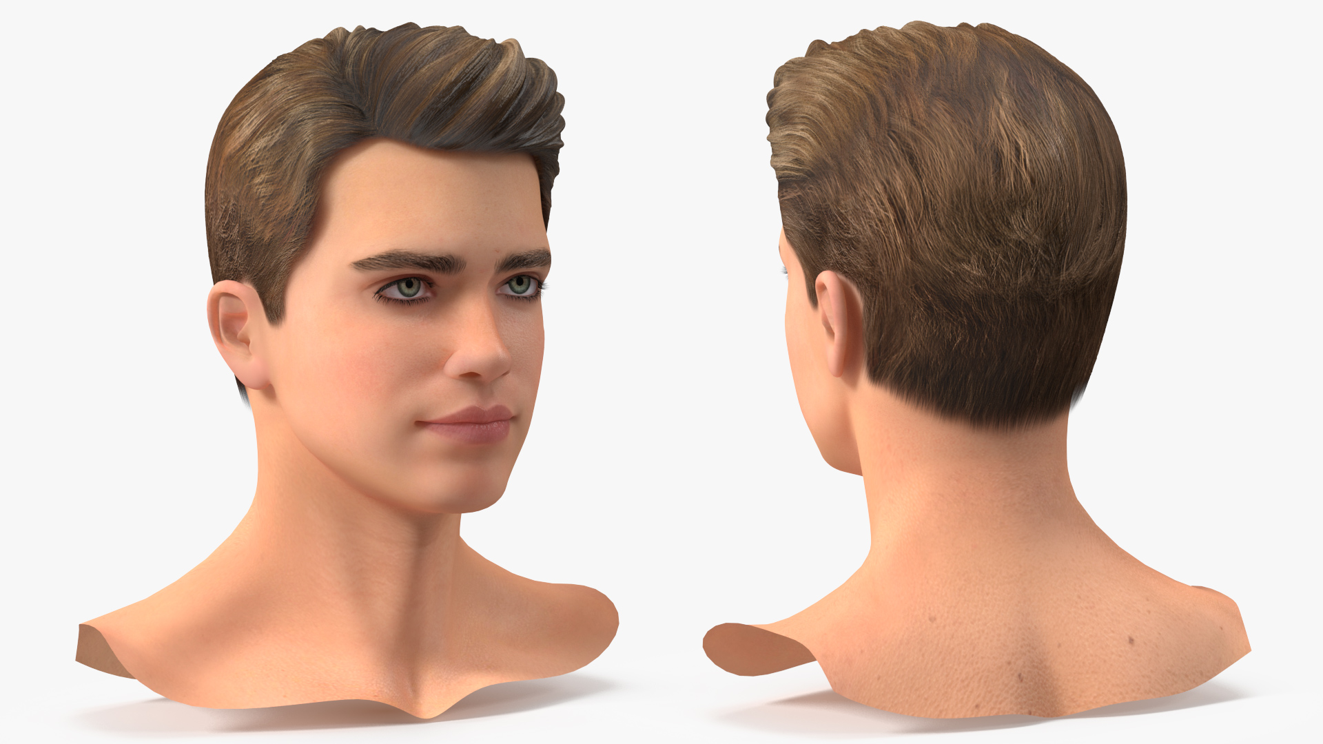 3D Teenage Boy Head