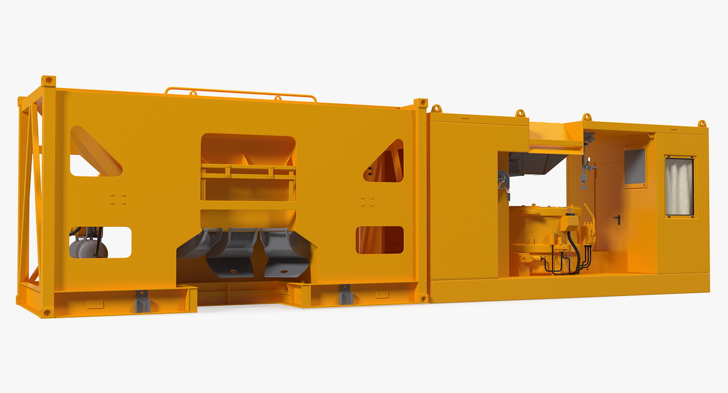 3D model Mobile Concrete Batching Plant