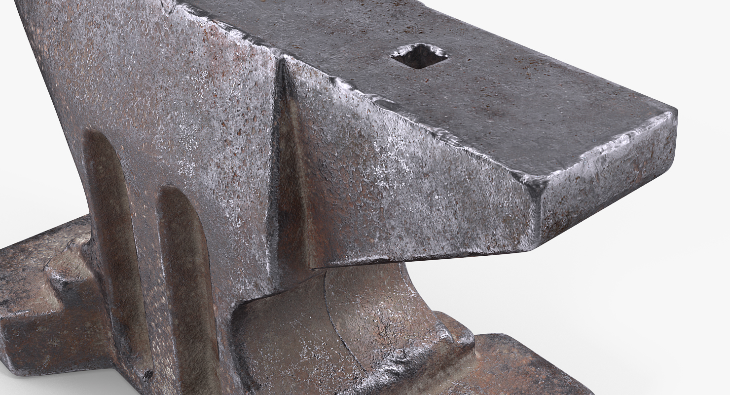 Old Used Anvil 3D model