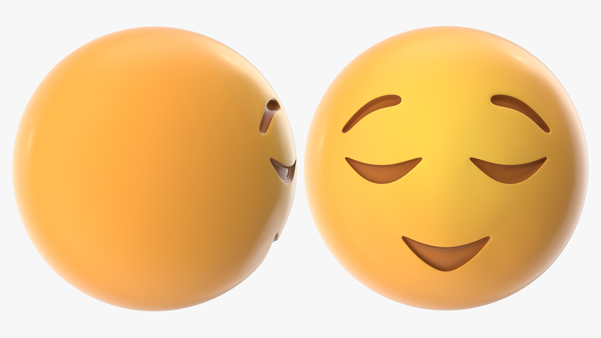 Relieved Emoji 3D model