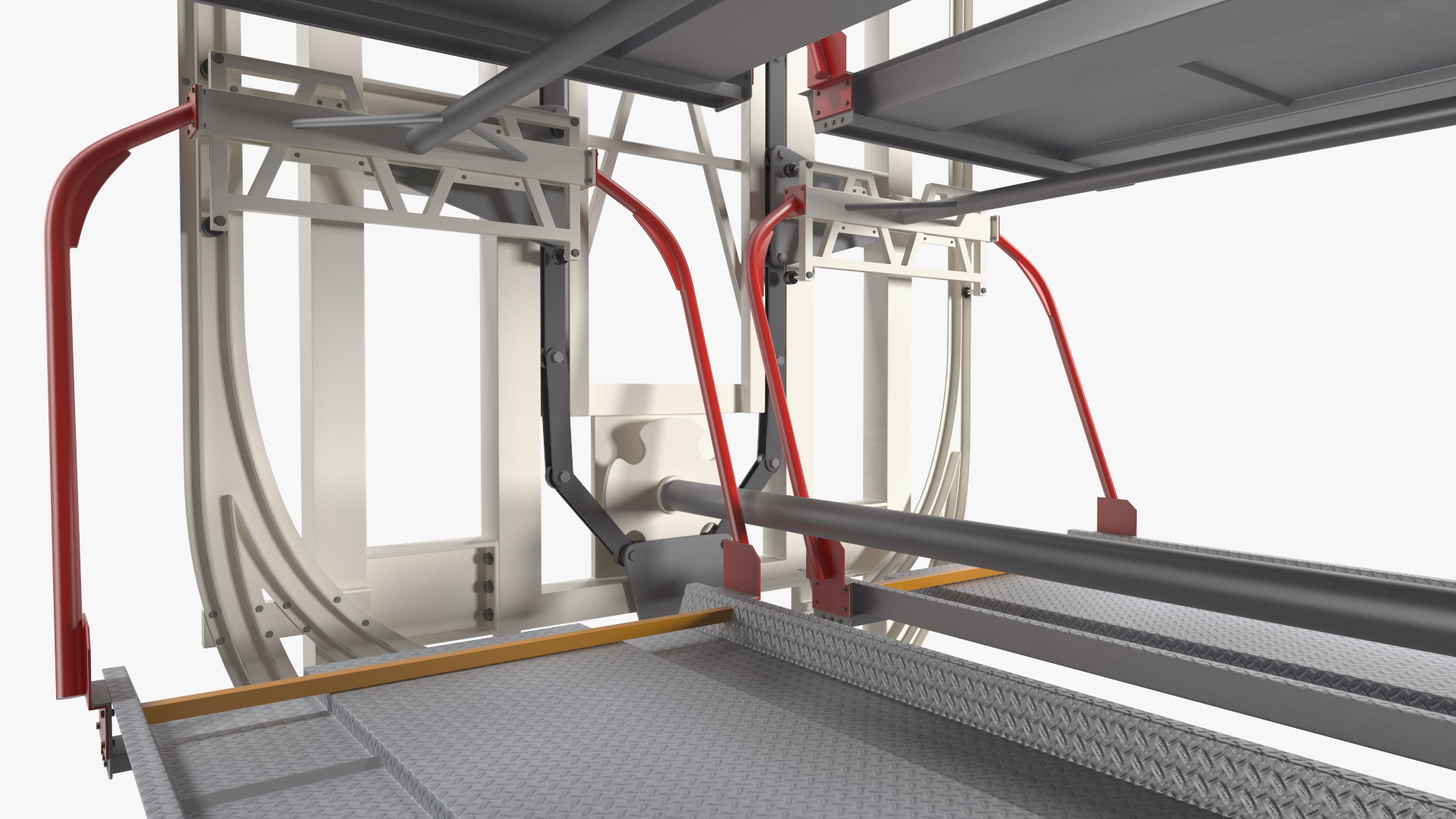 3D Rotary Car Parking Lift System 6 Place model