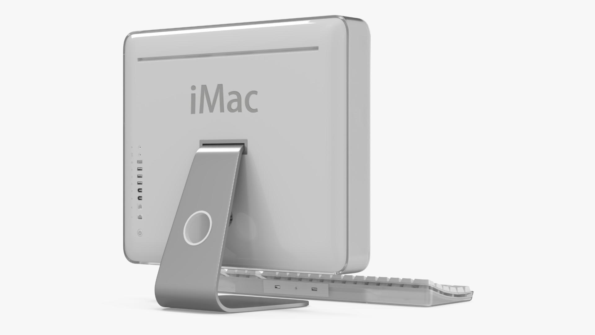 3D Apple iMac G5 Computer with Keyboard