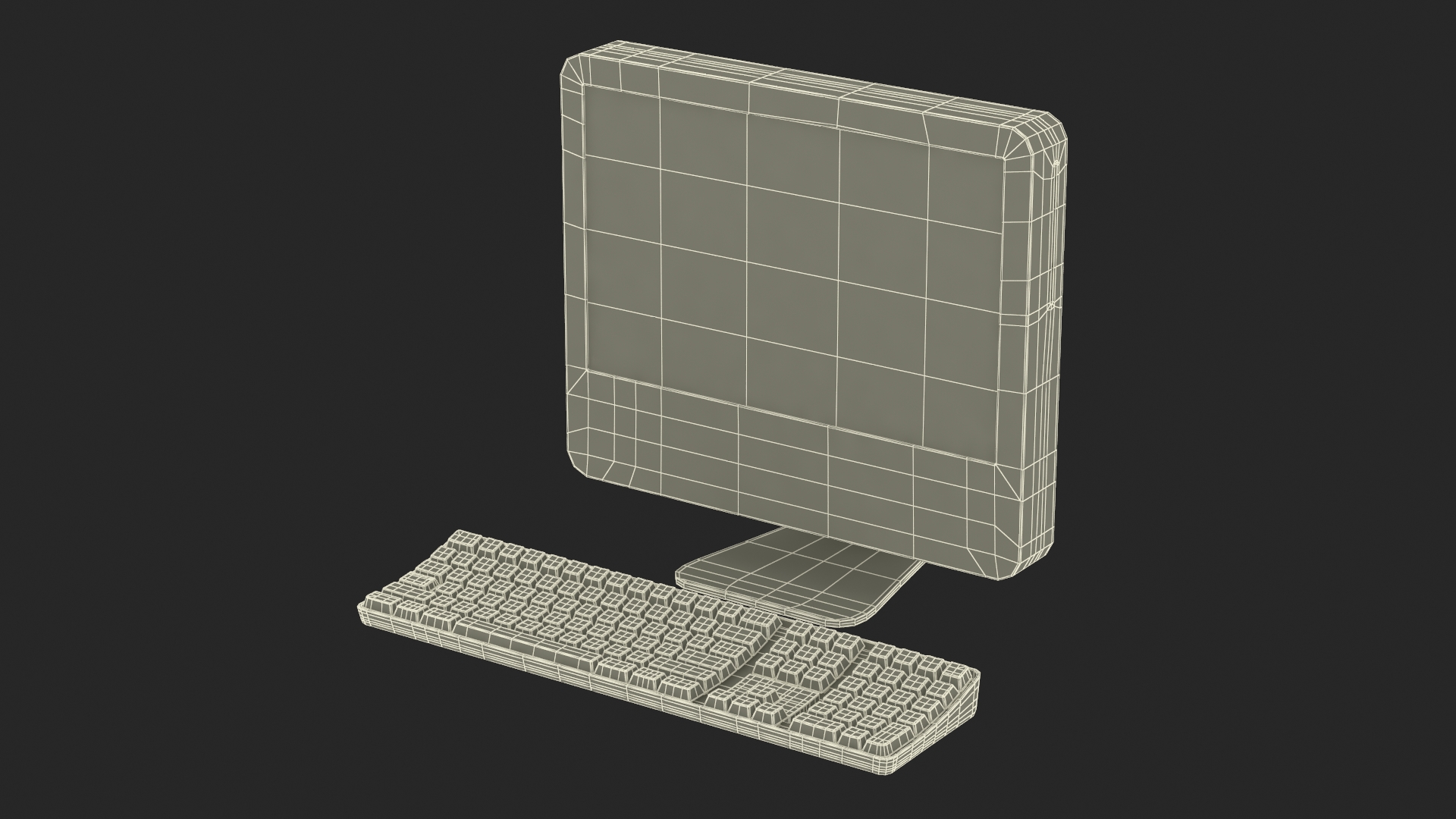 3D Apple iMac G5 Computer with Keyboard