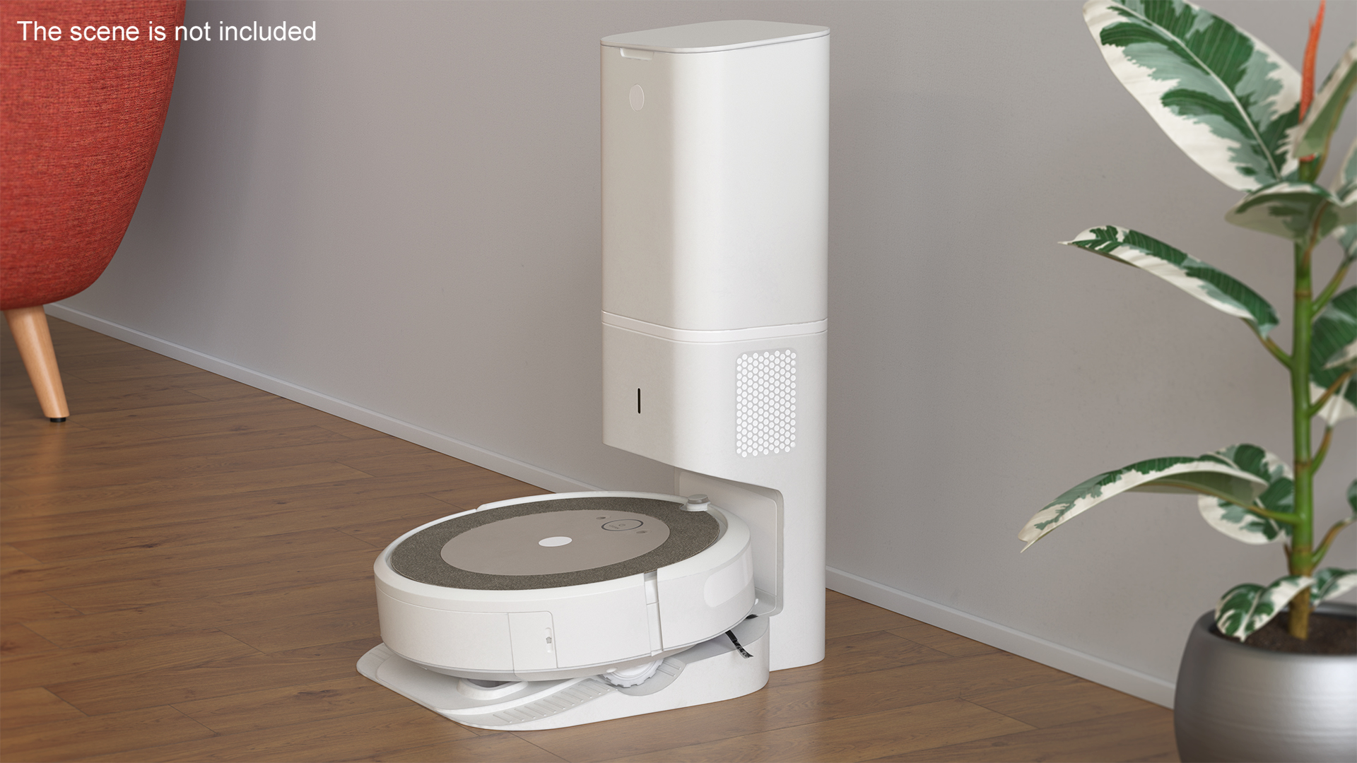 Robot Vacuum Cleaner on Station White 3D