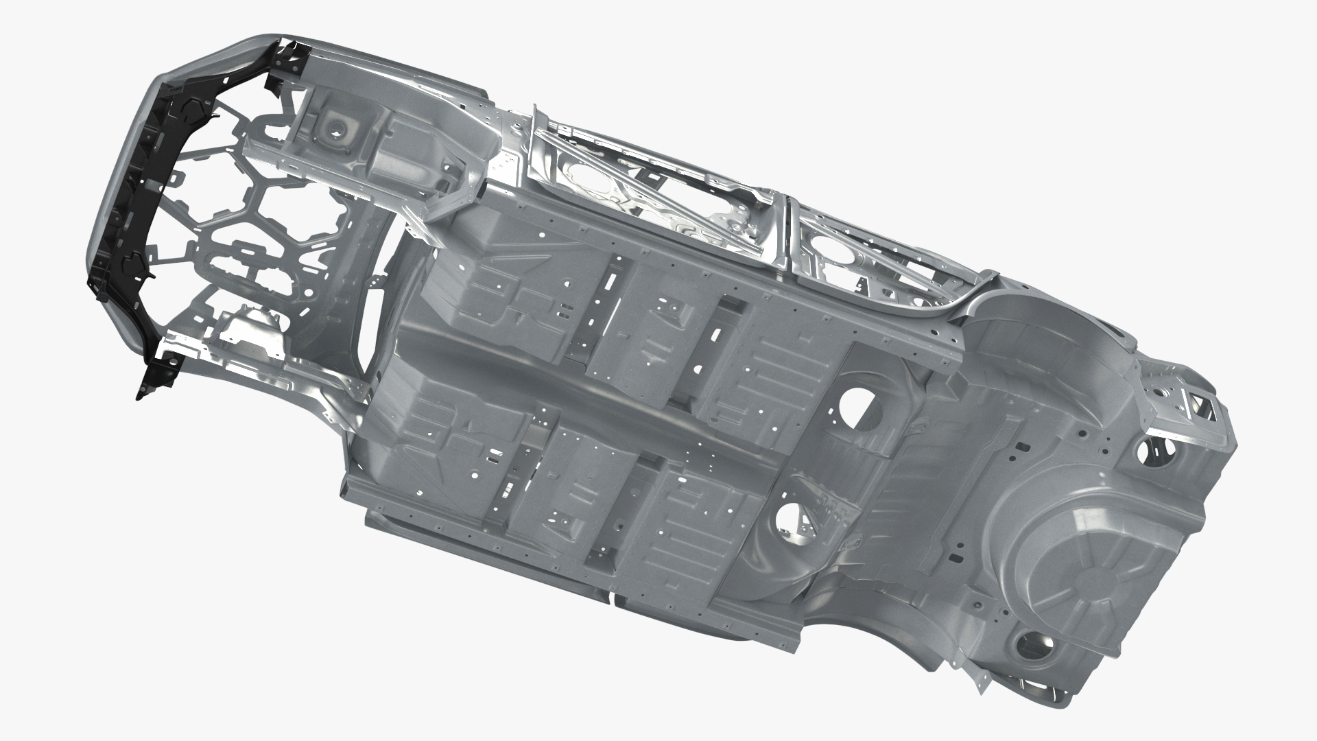 Car Frame Unibody Structure Rigged 3D model