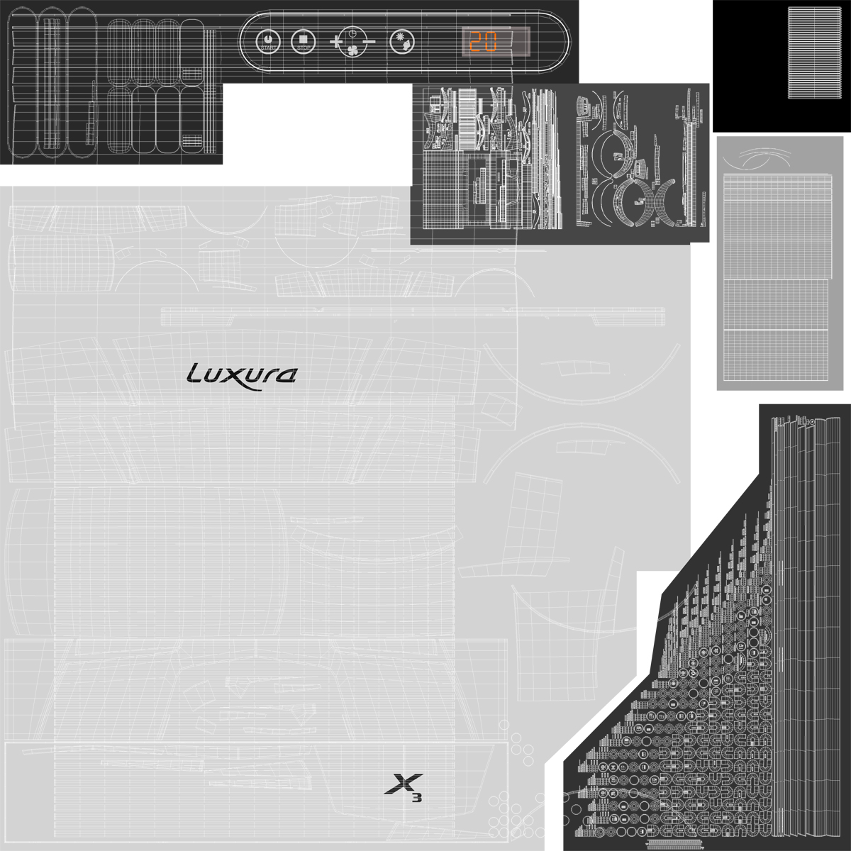 3D Horizontal Solarium Luxura