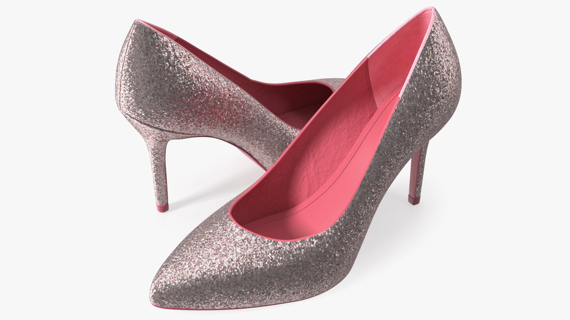 3D Glitter Shoes model