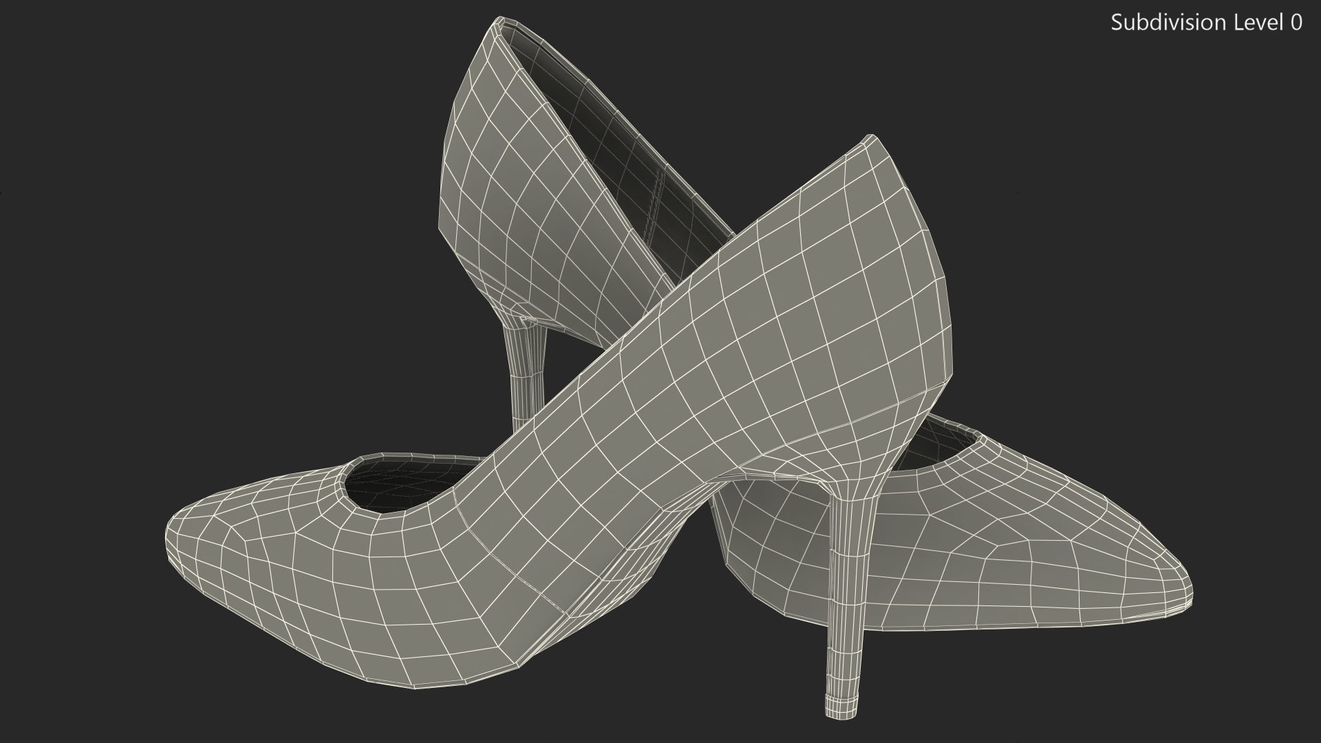 3D Glitter Shoes model