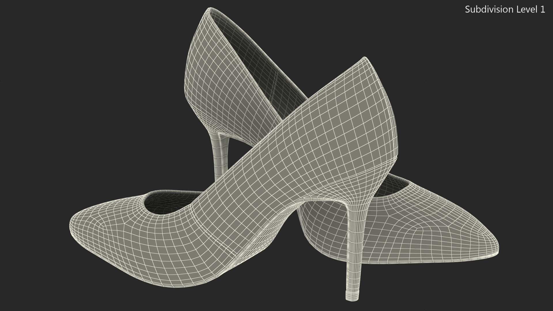 3D Glitter Shoes model