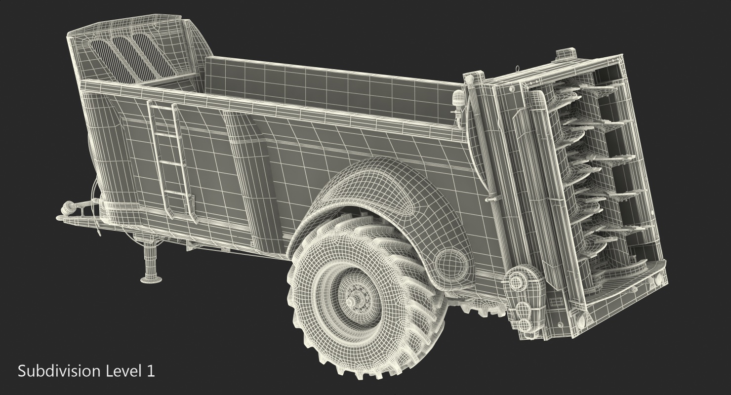 3D Manure Spreader Sodimac Rafal 3300 Rigged