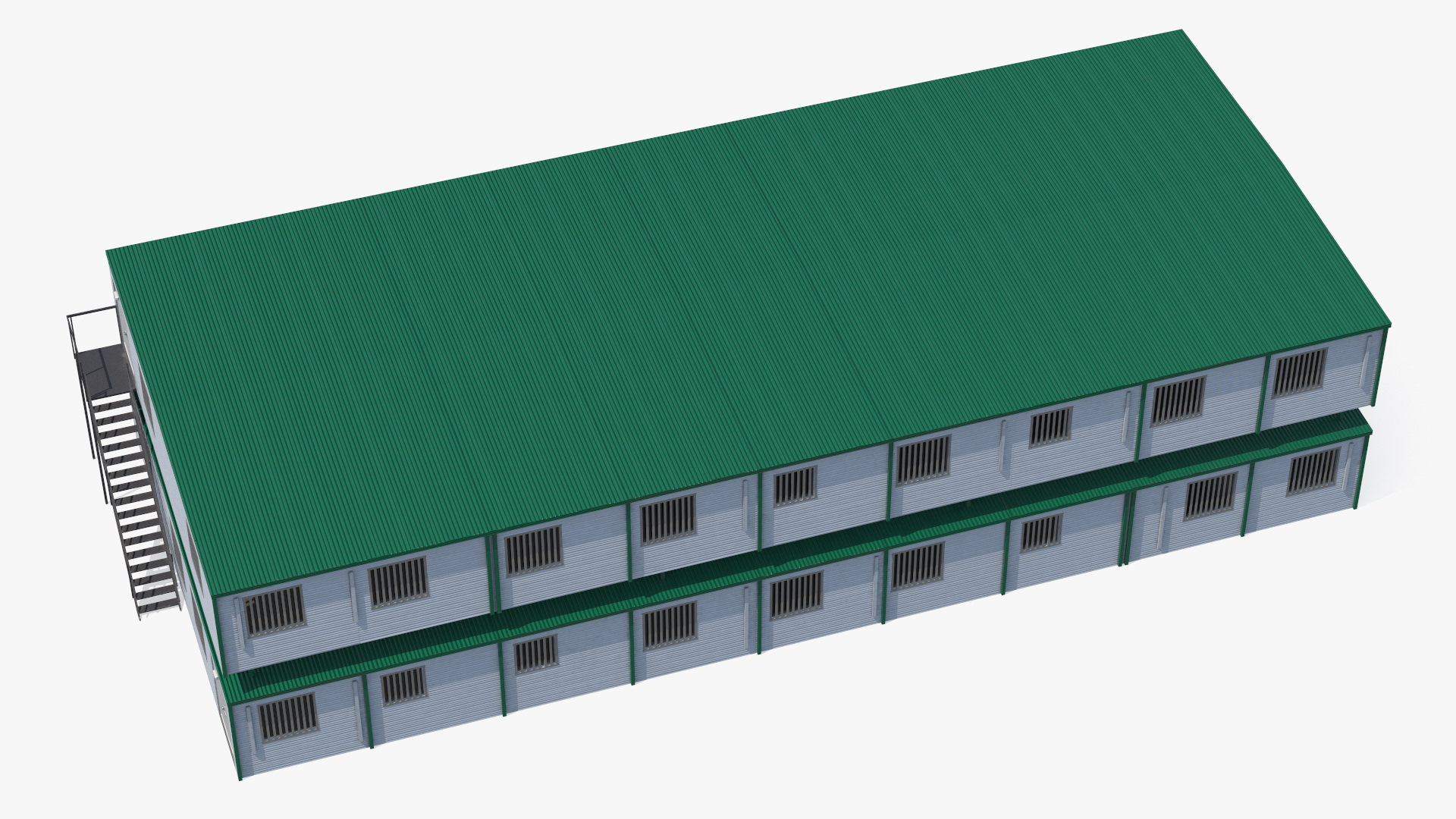 Prefabricated Modular Office Two Story Building 3D