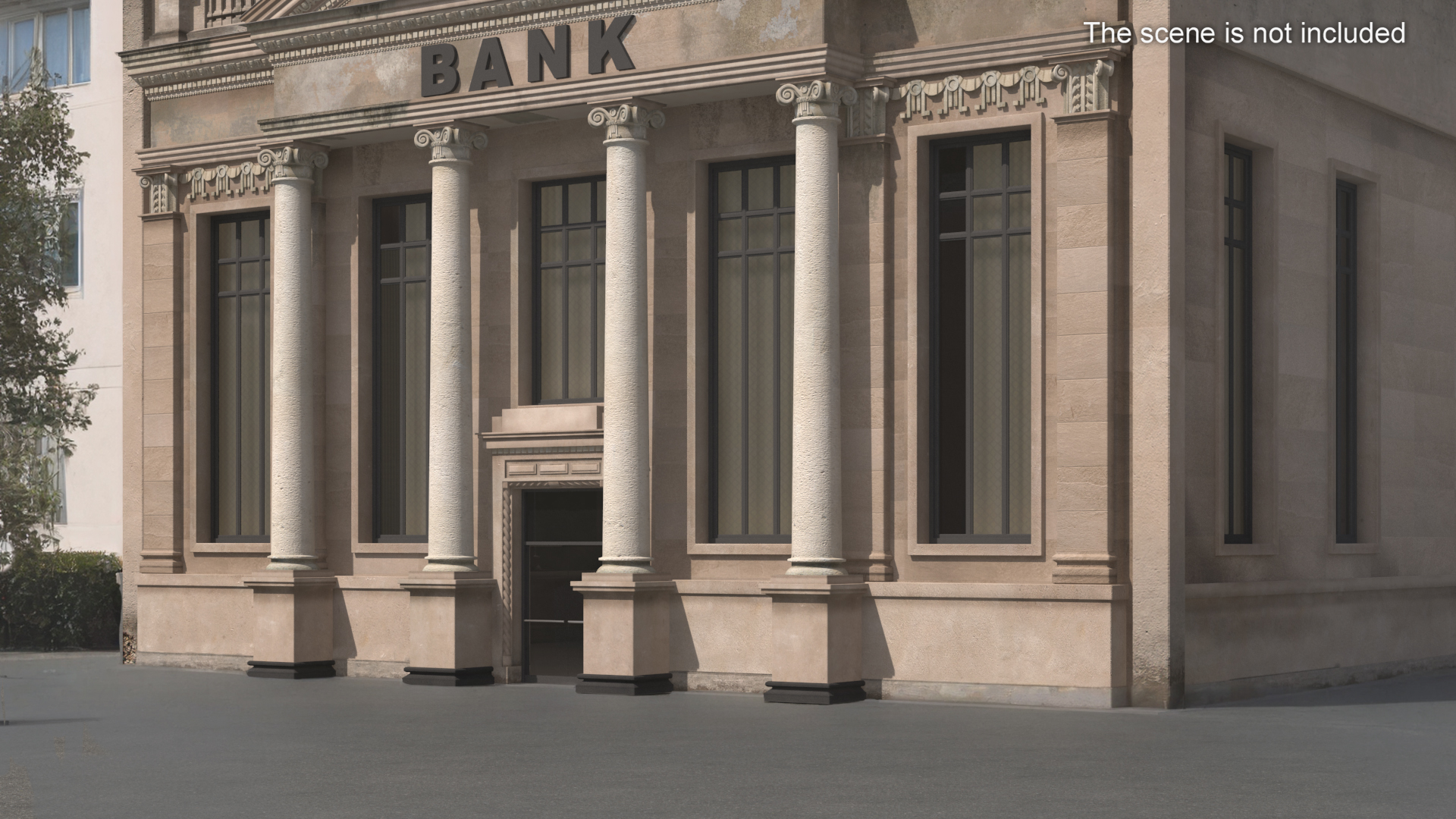 3D Classic Bank Building