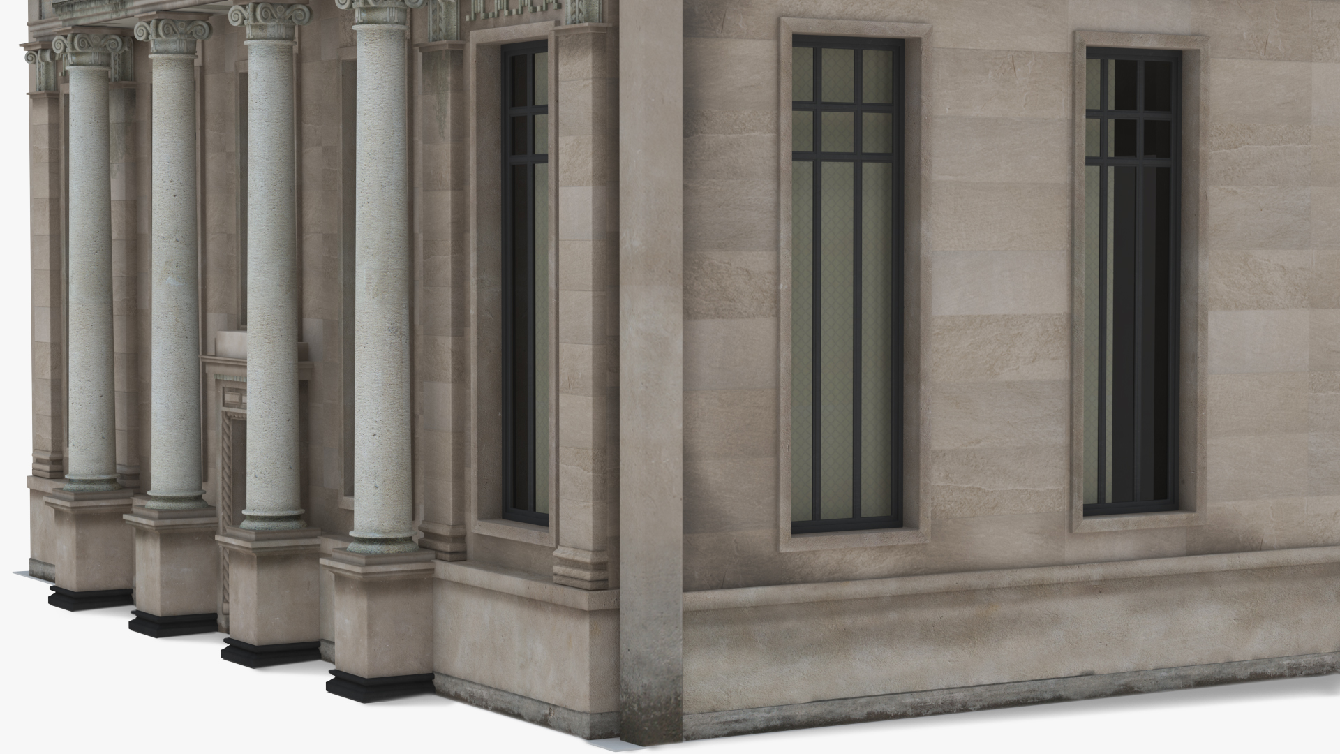 3D Classic Bank Building