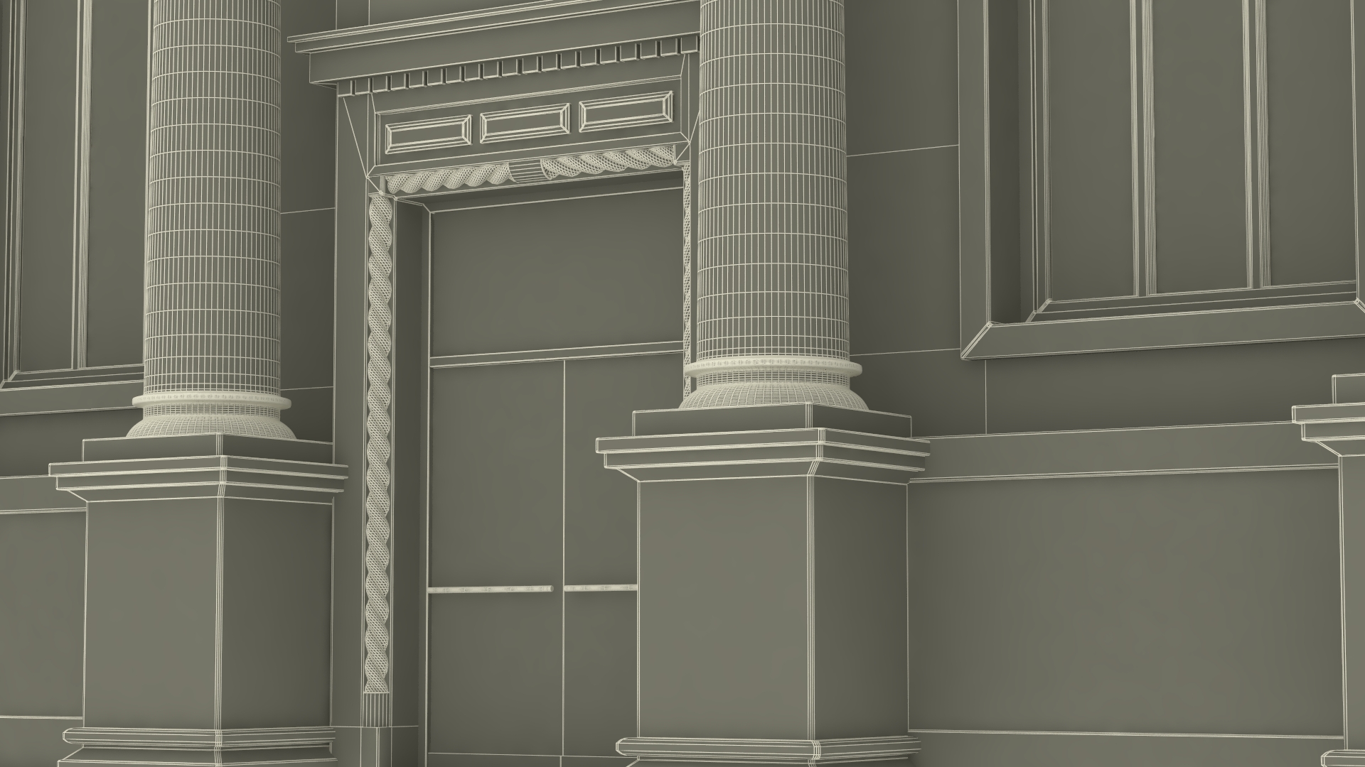 3D Classic Bank Building